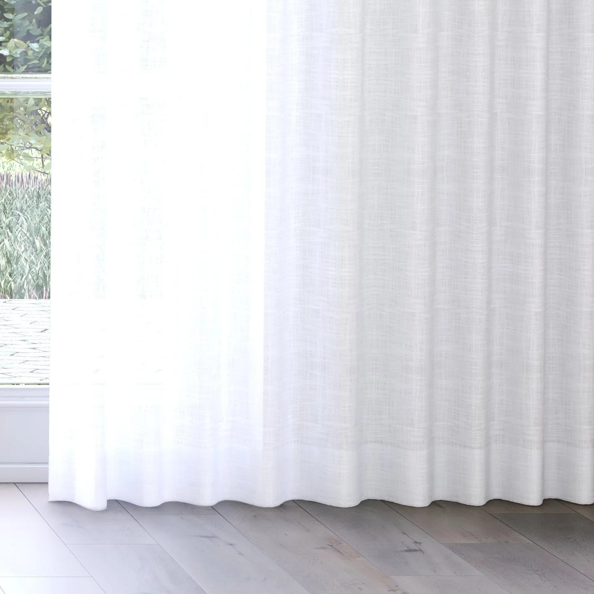 Bottom view of Release Pure, on curtain rail