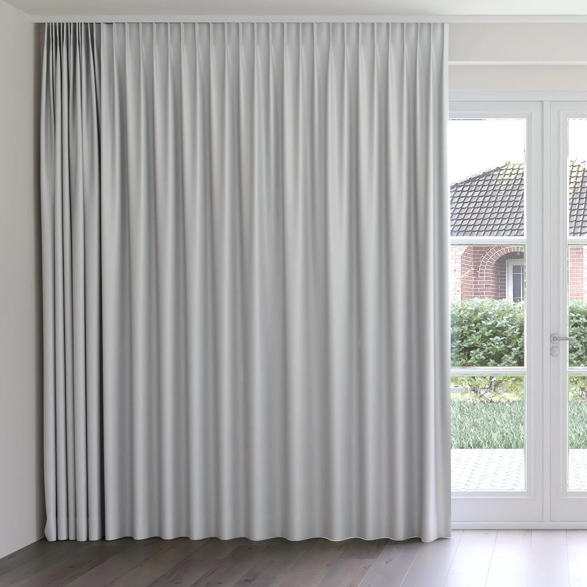 Front view of Matrix FR Fog, on curtain rail