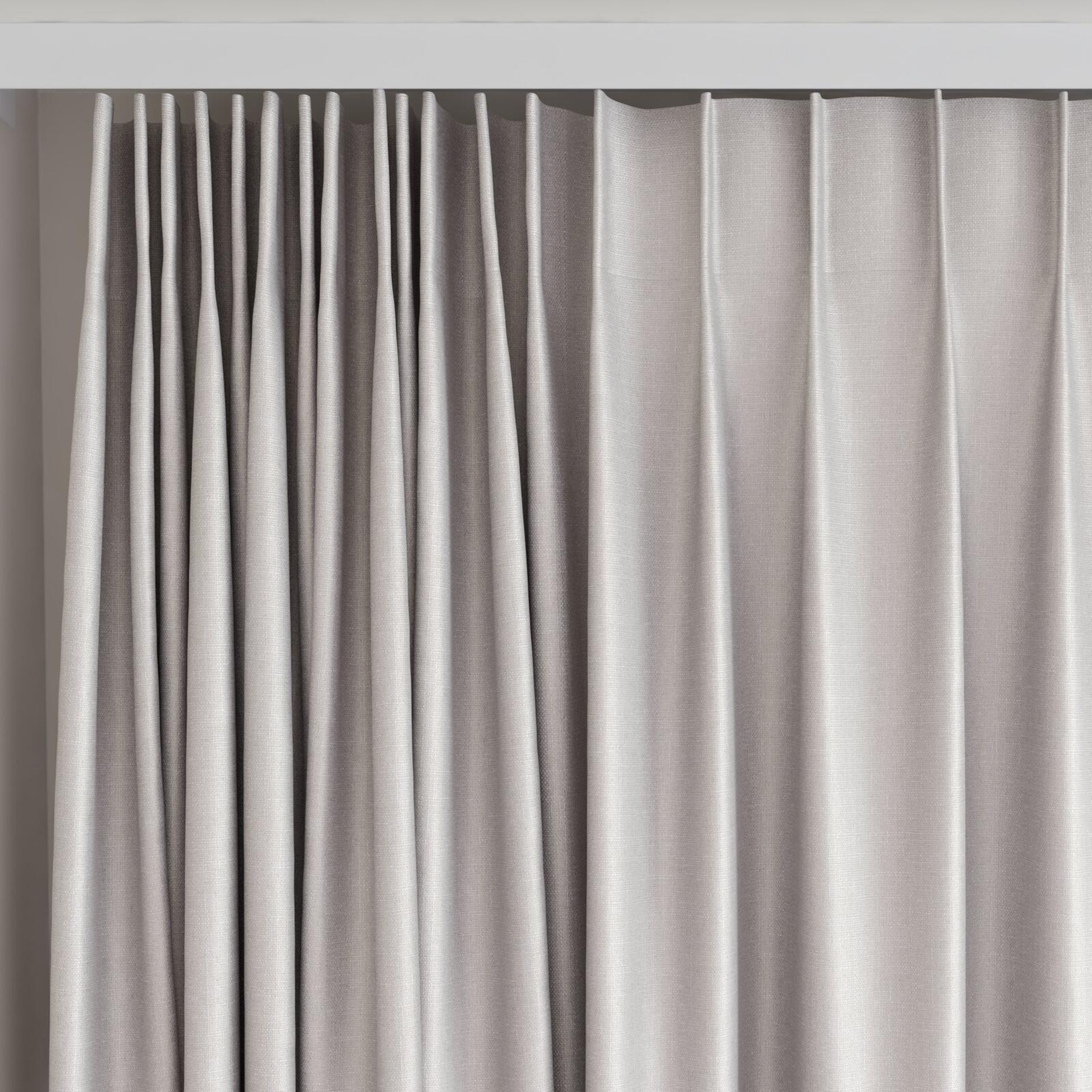 Top view of Stallion 2 Blackout Vapour, on curtain rail
