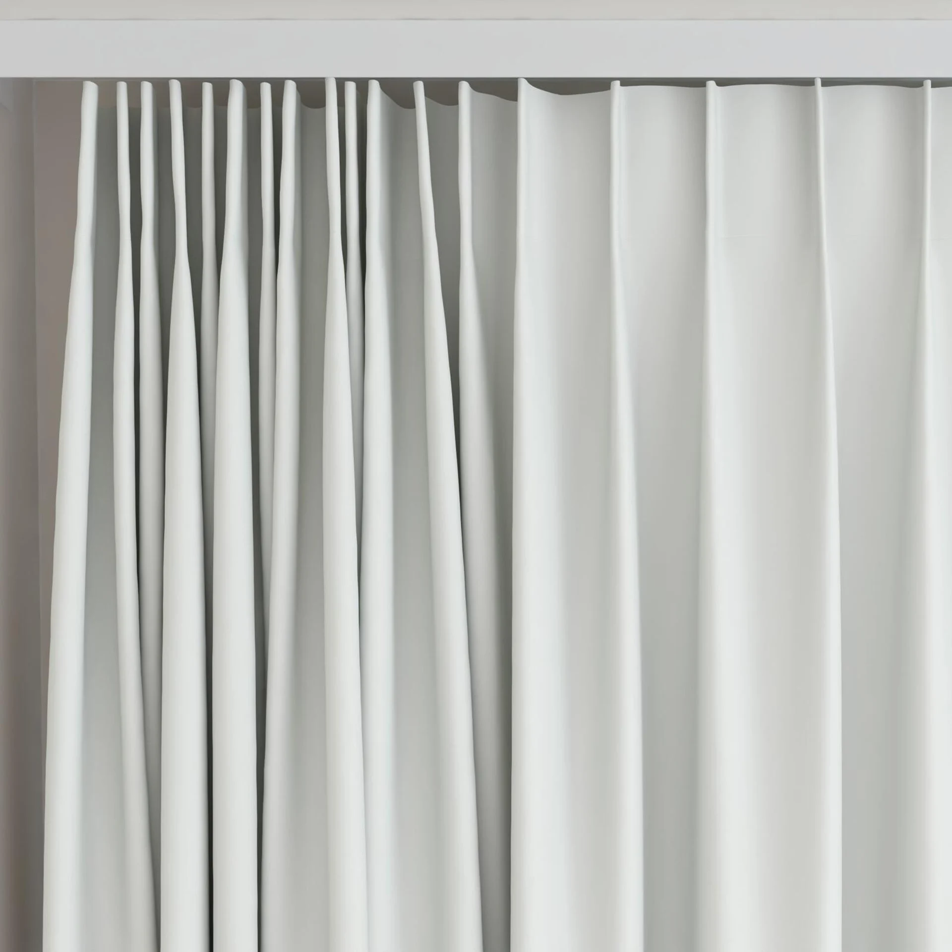 Top view of Vesta Whisper, on curtain rail