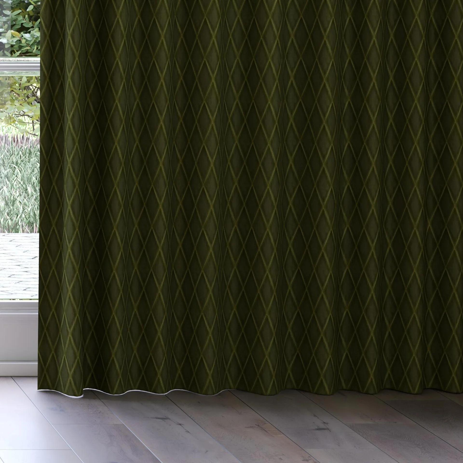 Bottom view of Pantheon Chive, on curtain rail