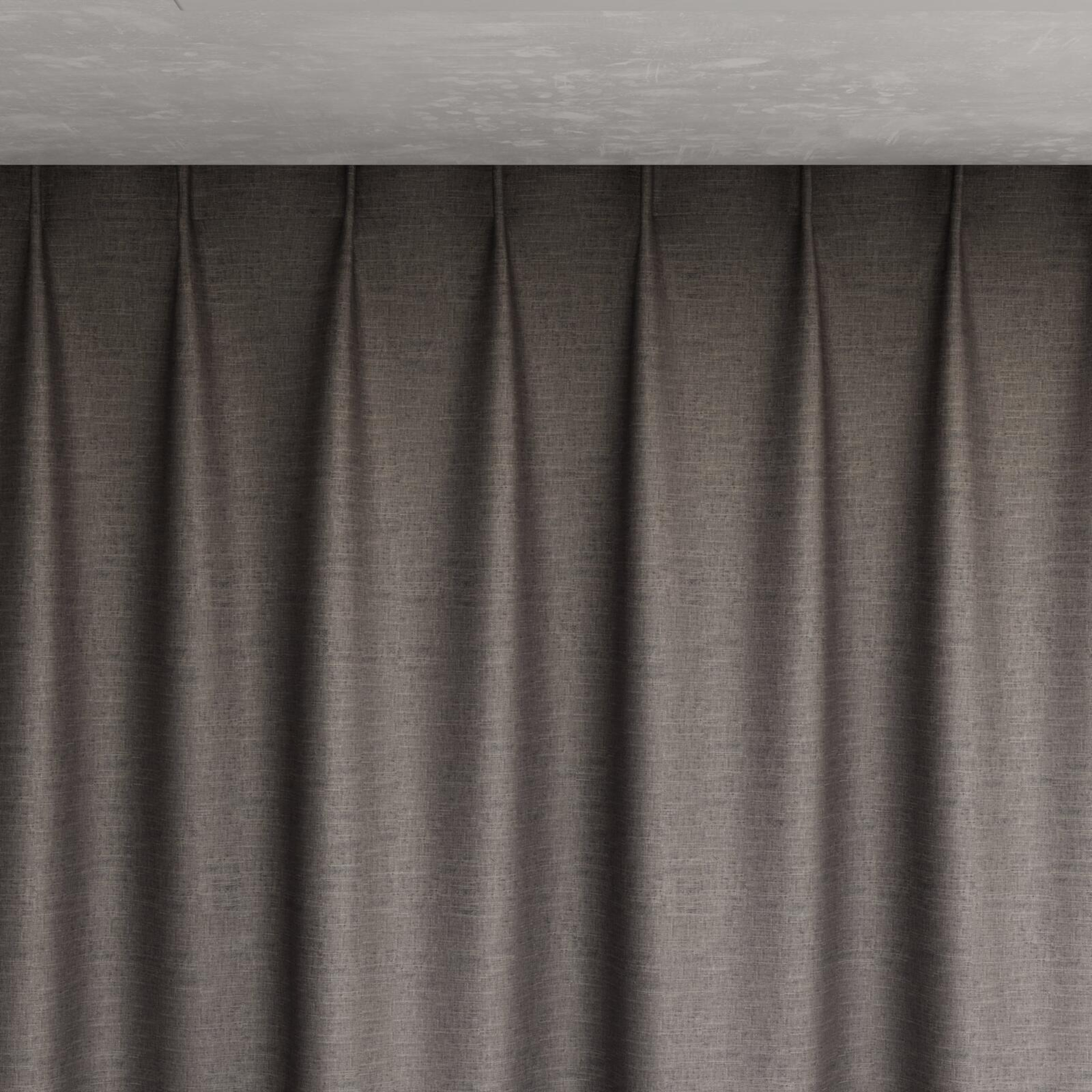 Top view of Tonto Charcoal, pinch pleat