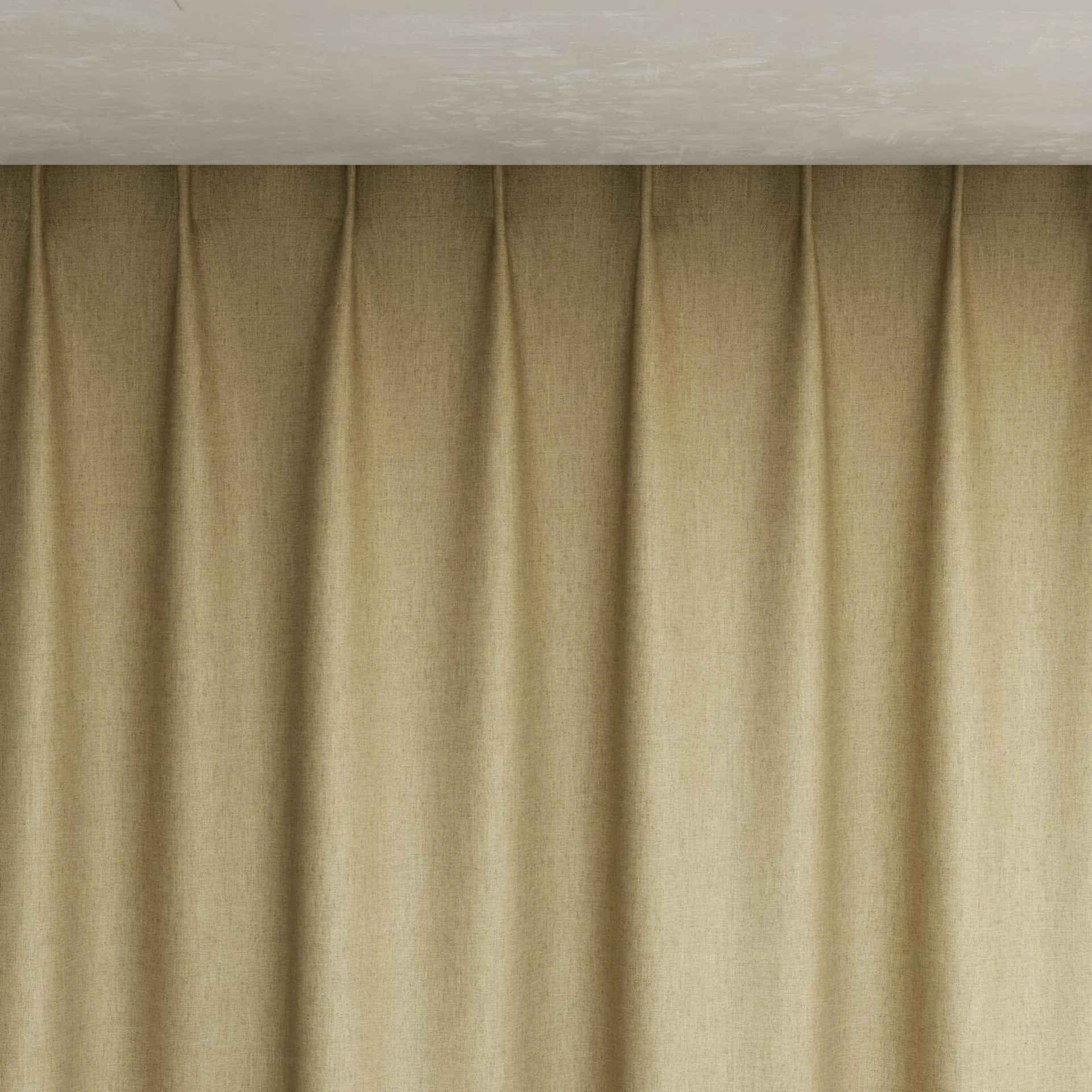 Top view of Stonewall Blackout Raffia, pinch pleat