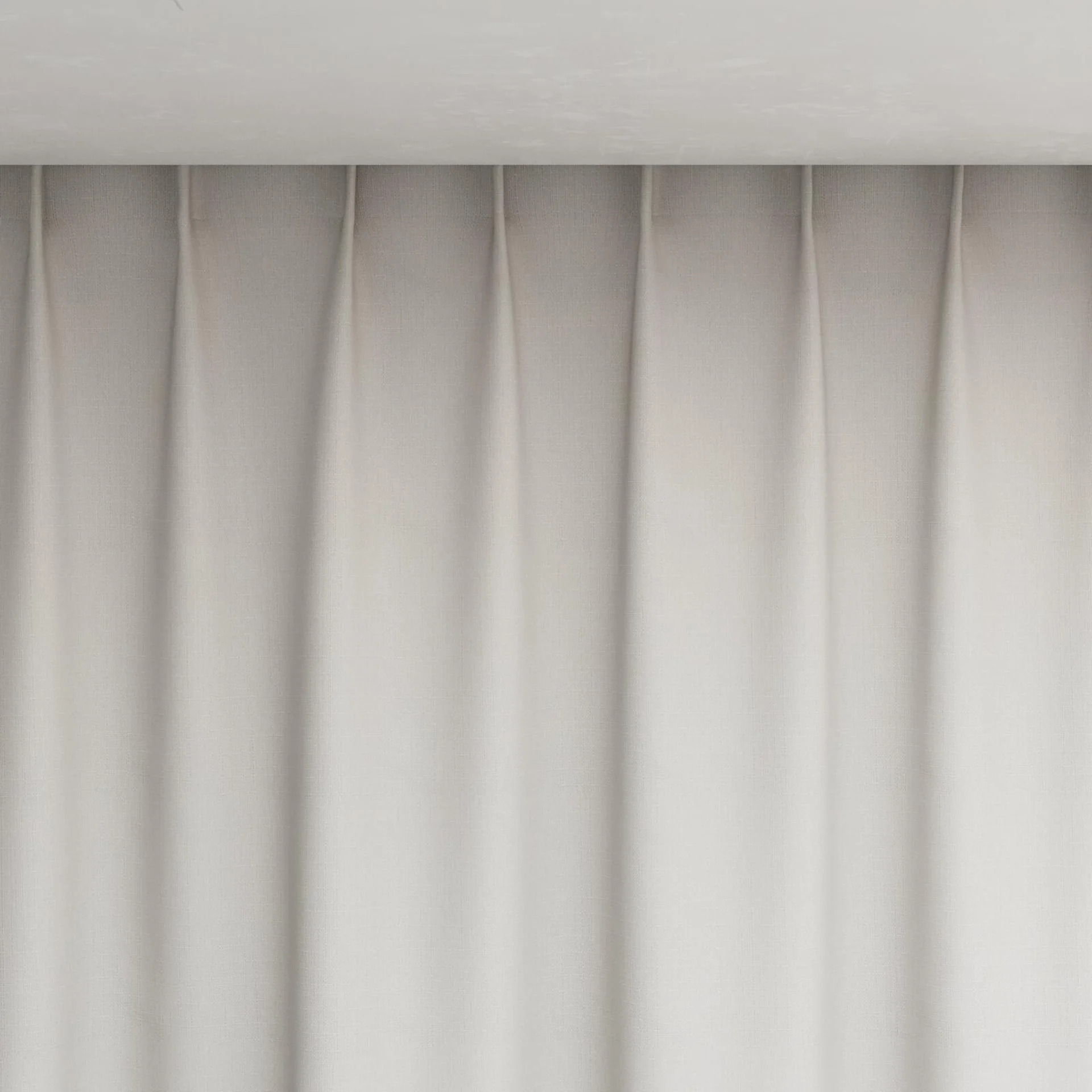 Top view of Darkness Flax, pinch pleat