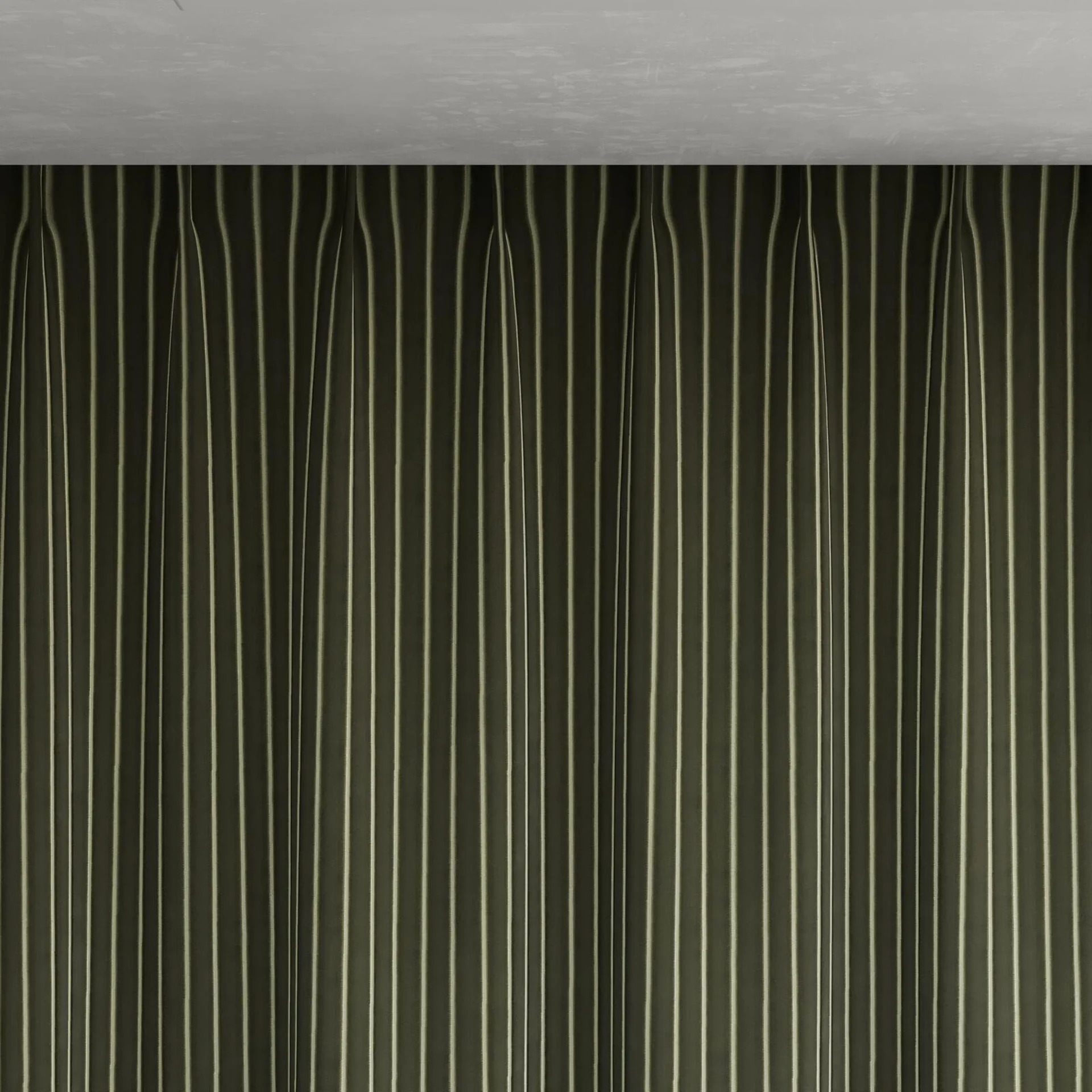 Top view of Cordial Hunter, pinch pleat