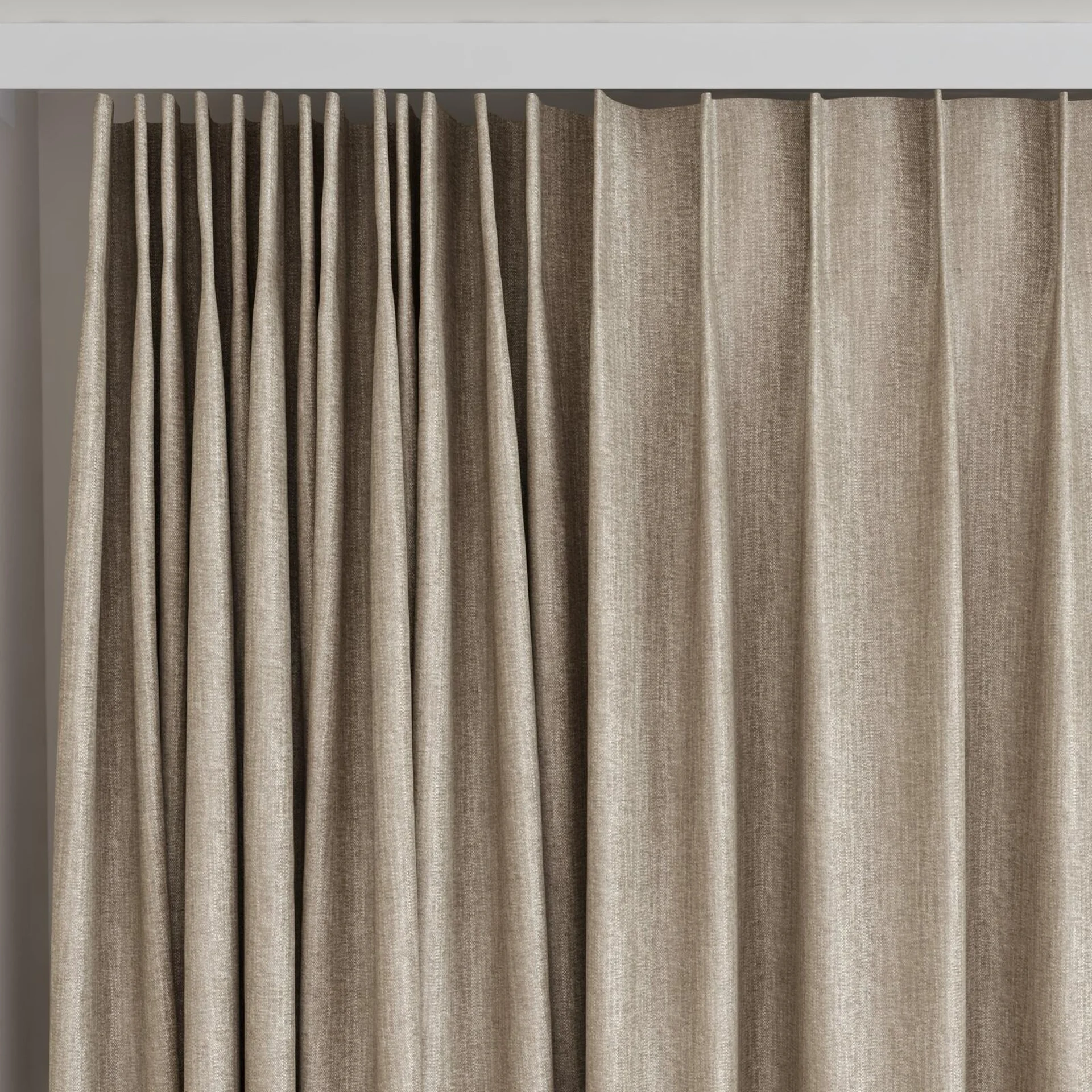 Top view of Trezor Oyster, on curtain rail