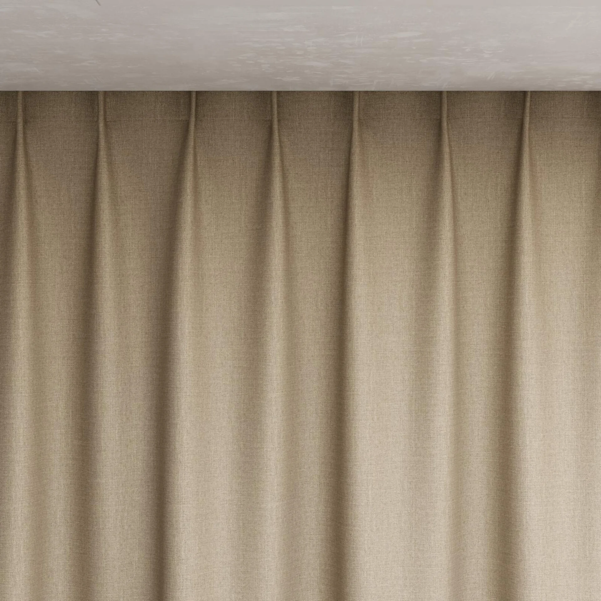 Top view of Frisco Seagrass, pinch pleat