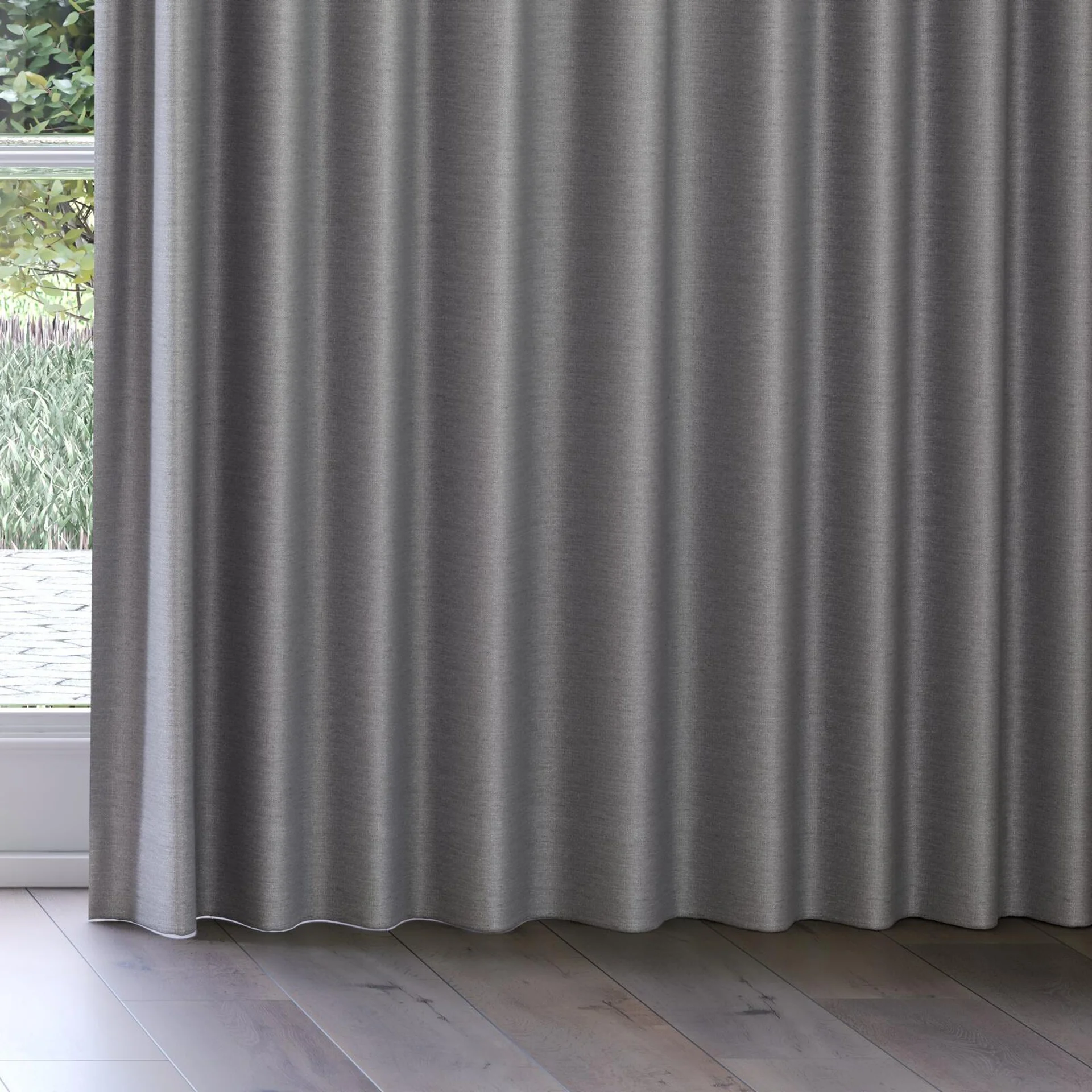 Bottom view of Linex Shark, on curtain rail