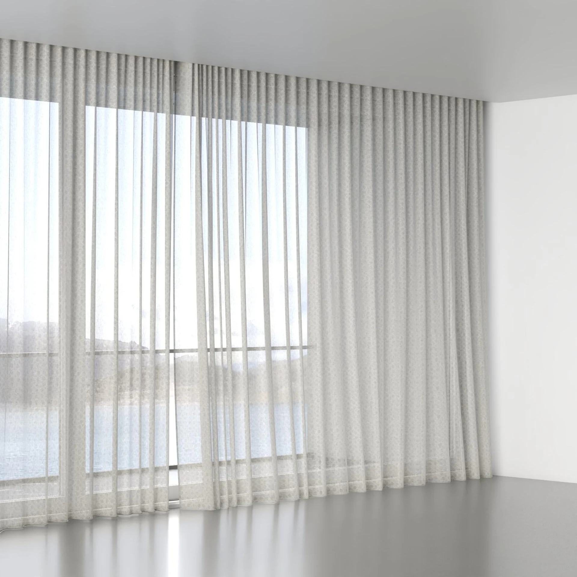 Full view of Lilian Mist, wave pleat