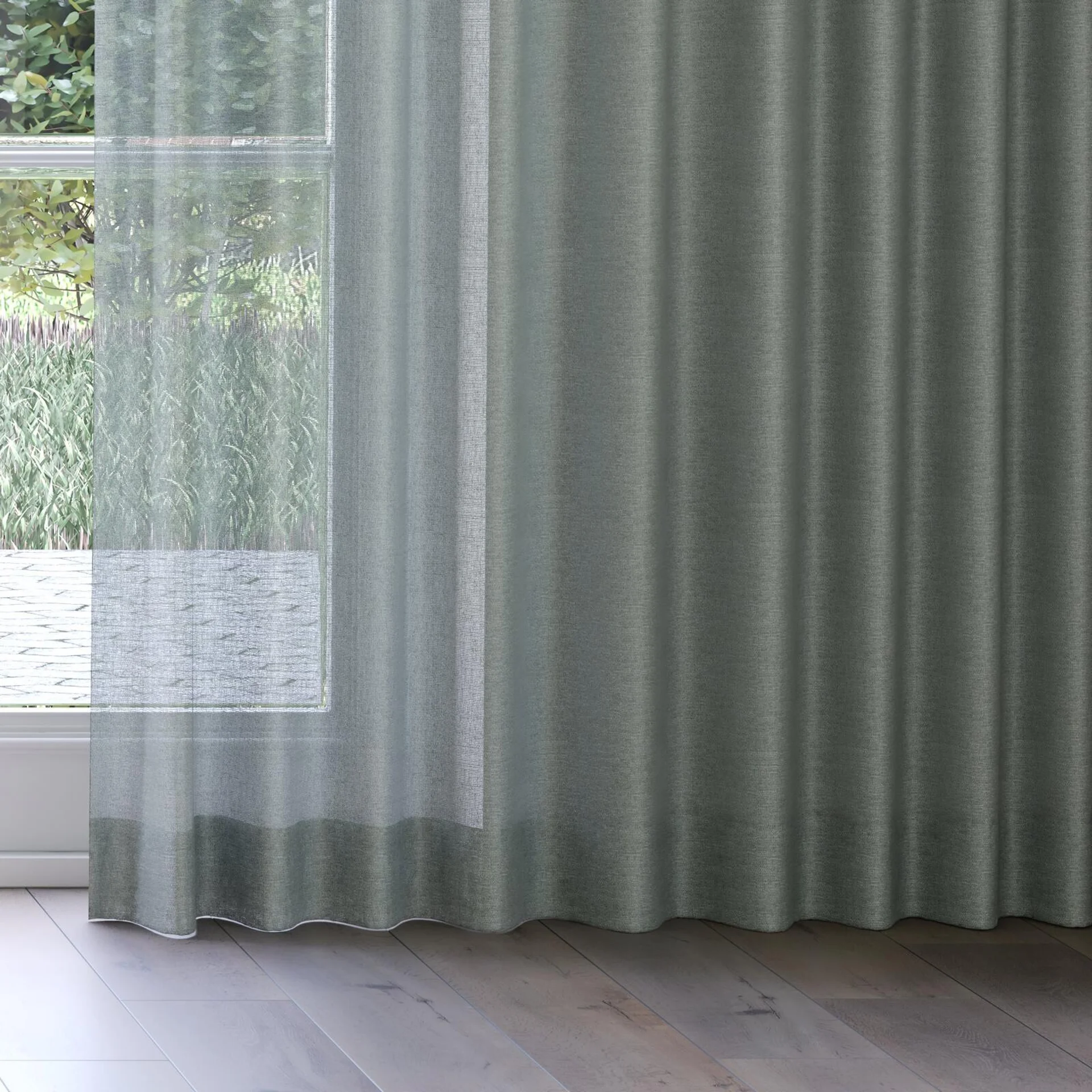Bottom view of Focus Forest, on curtain rail
