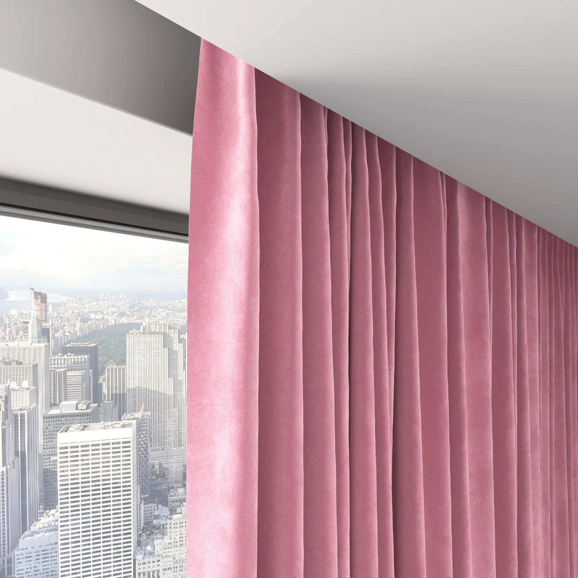 Top view of Lux Velvet Orchid 8502, on hidden rail