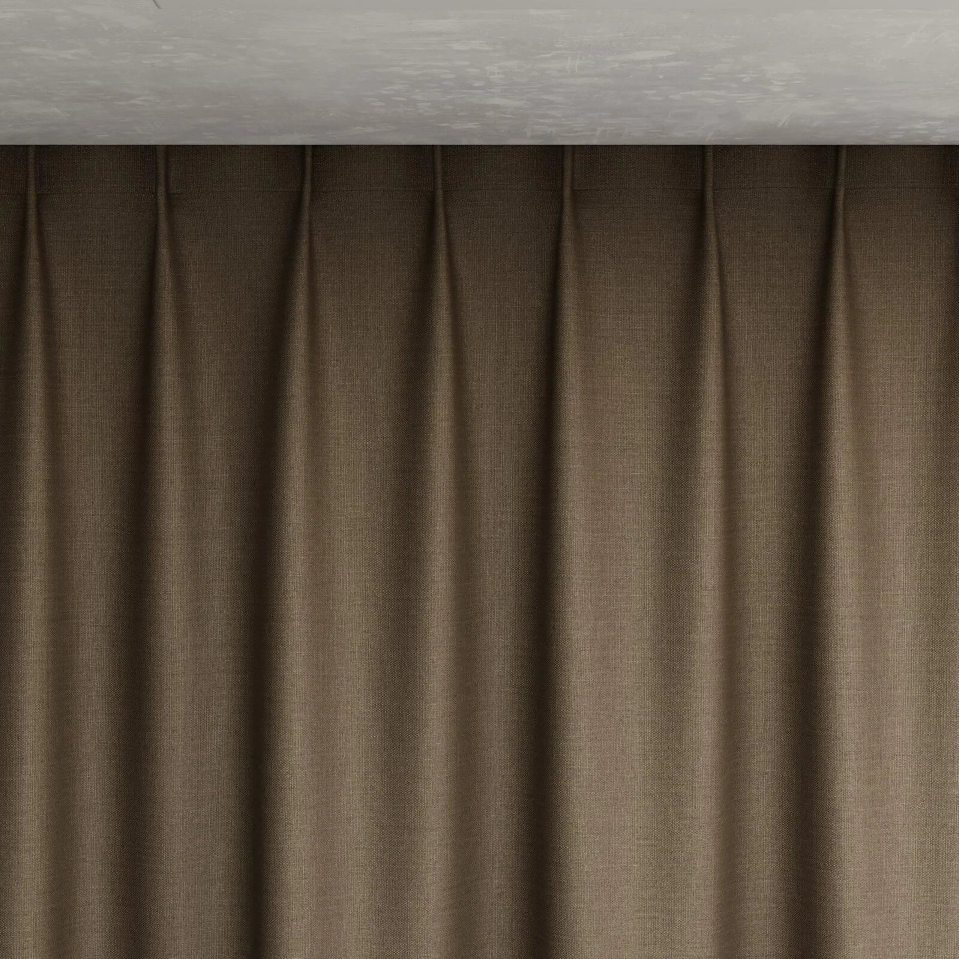 Top view of Linex Walnut, pinch pleat