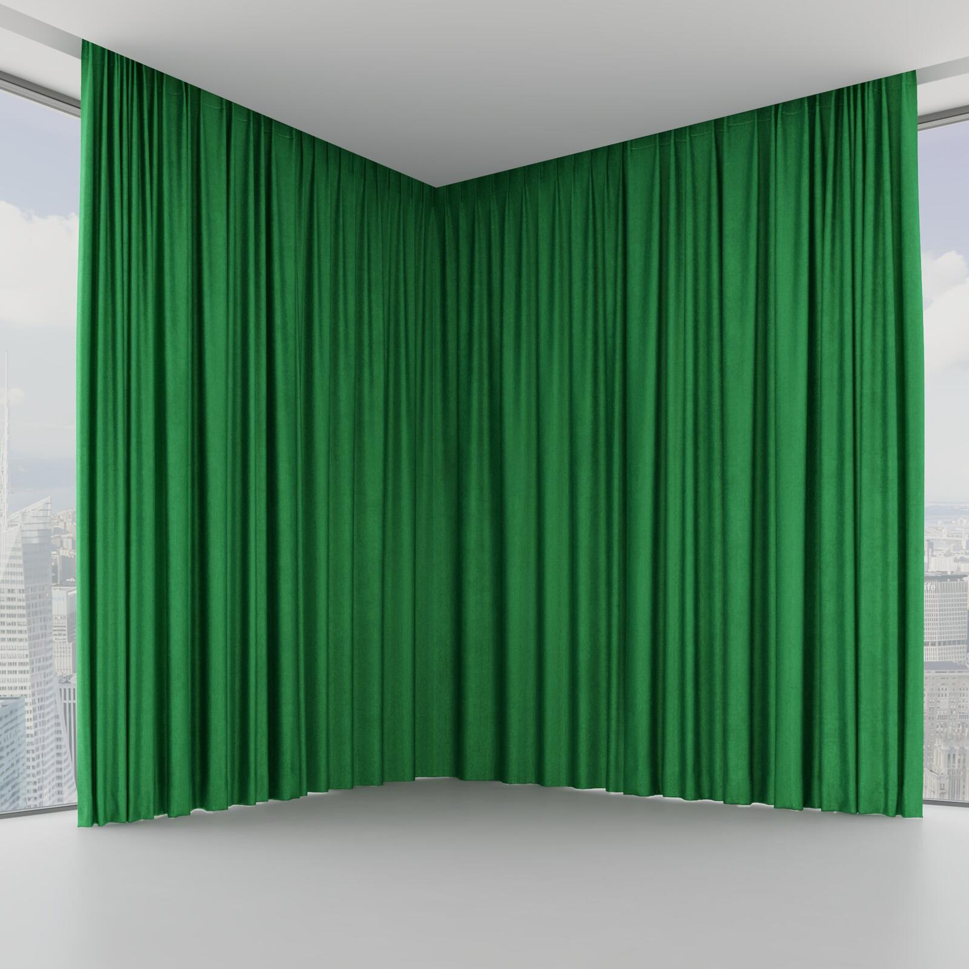 Front view of Hug Emerald, on hidden rail