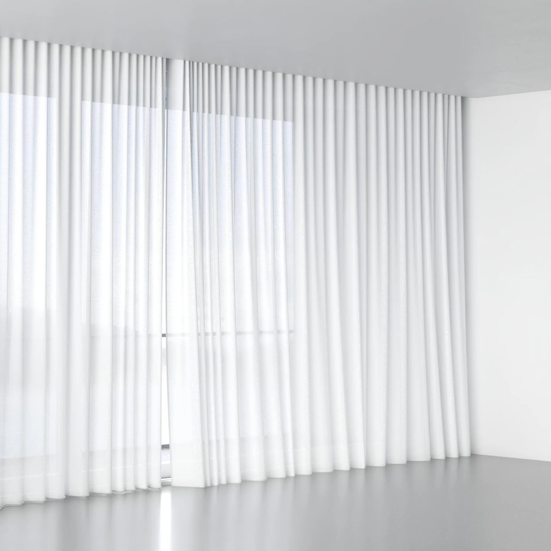 Full view of Kite Cream, wave pleat