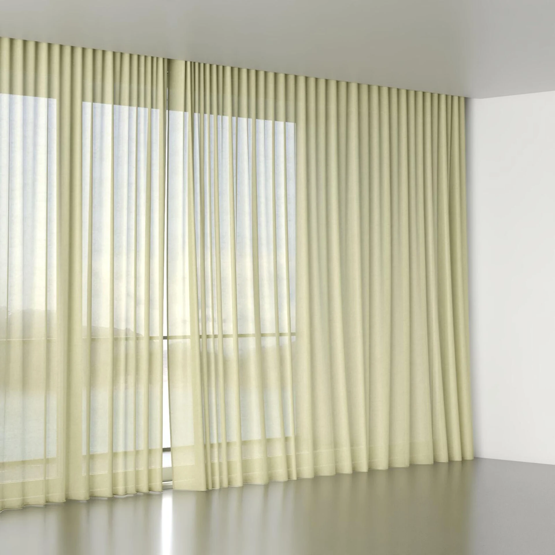 Full view of Flo II Pear, wave pleat