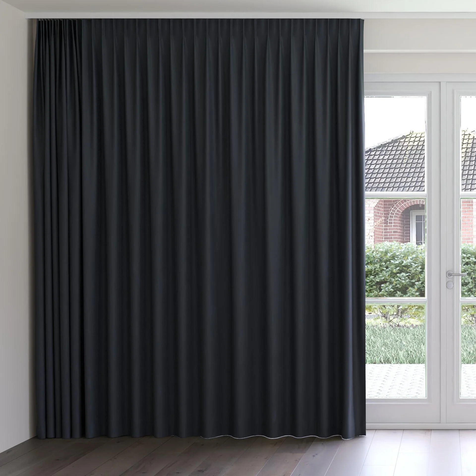 Front view of Maharaja II Ink, on curtain rail