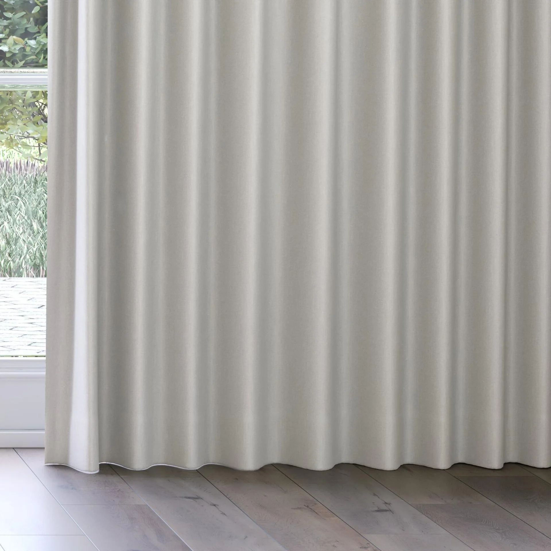 Bottom view of Excel Silver, on curtain rail