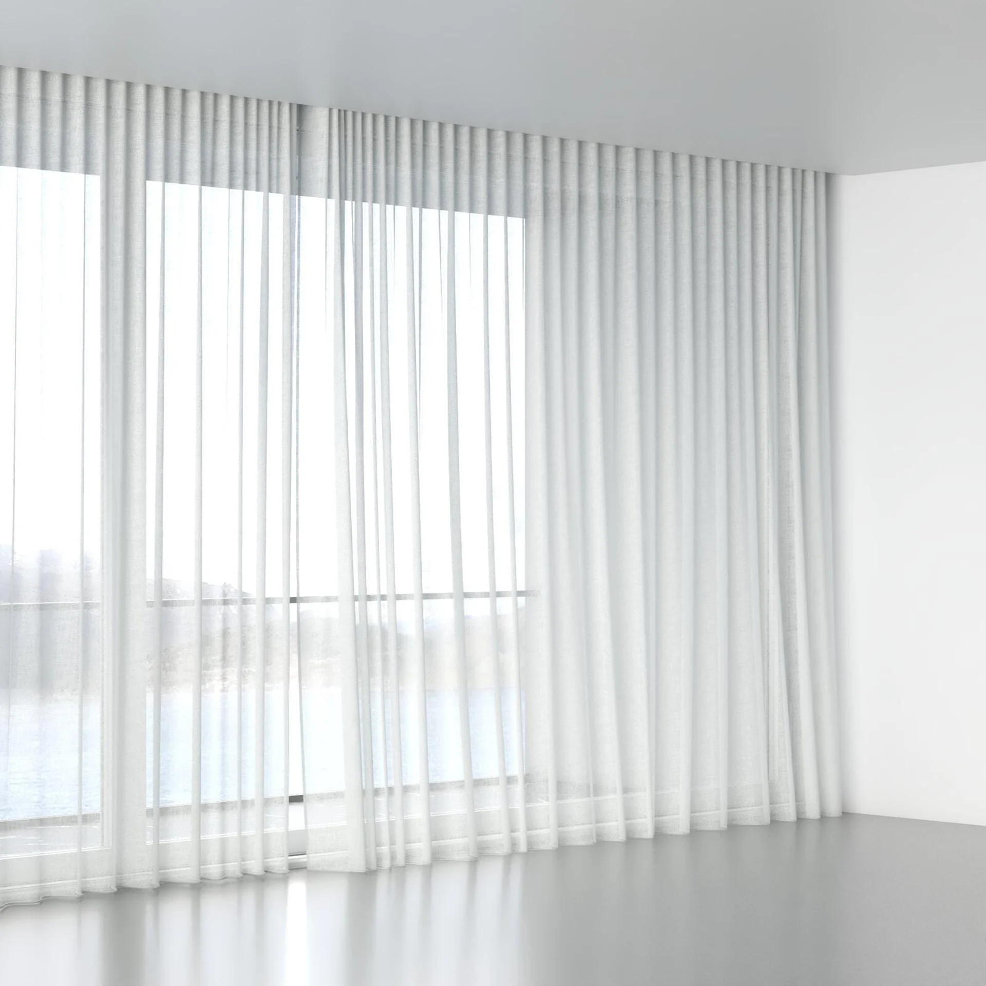 Full view of Statement Ice, wave pleat