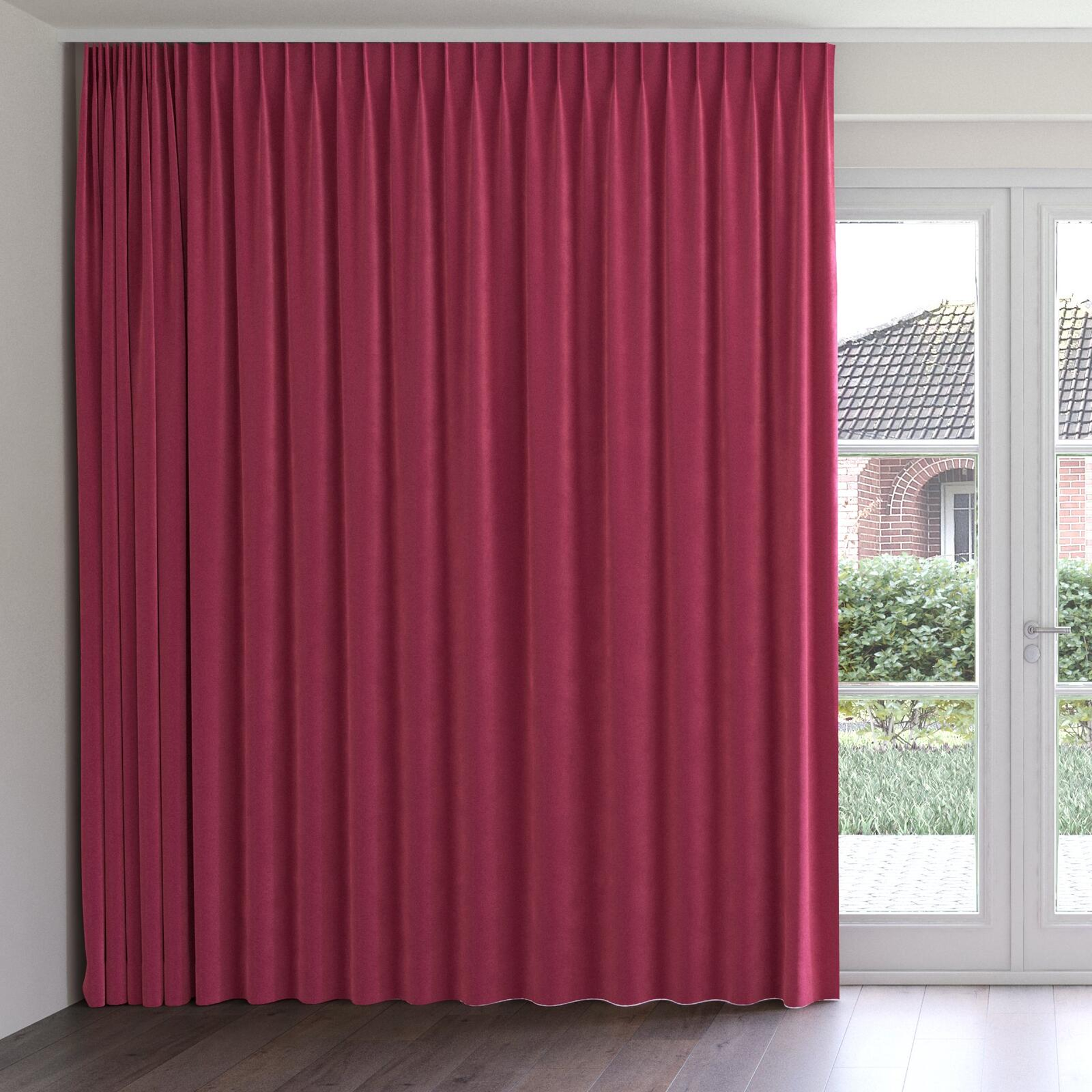 Front view of Moon Vino, on curtain rail