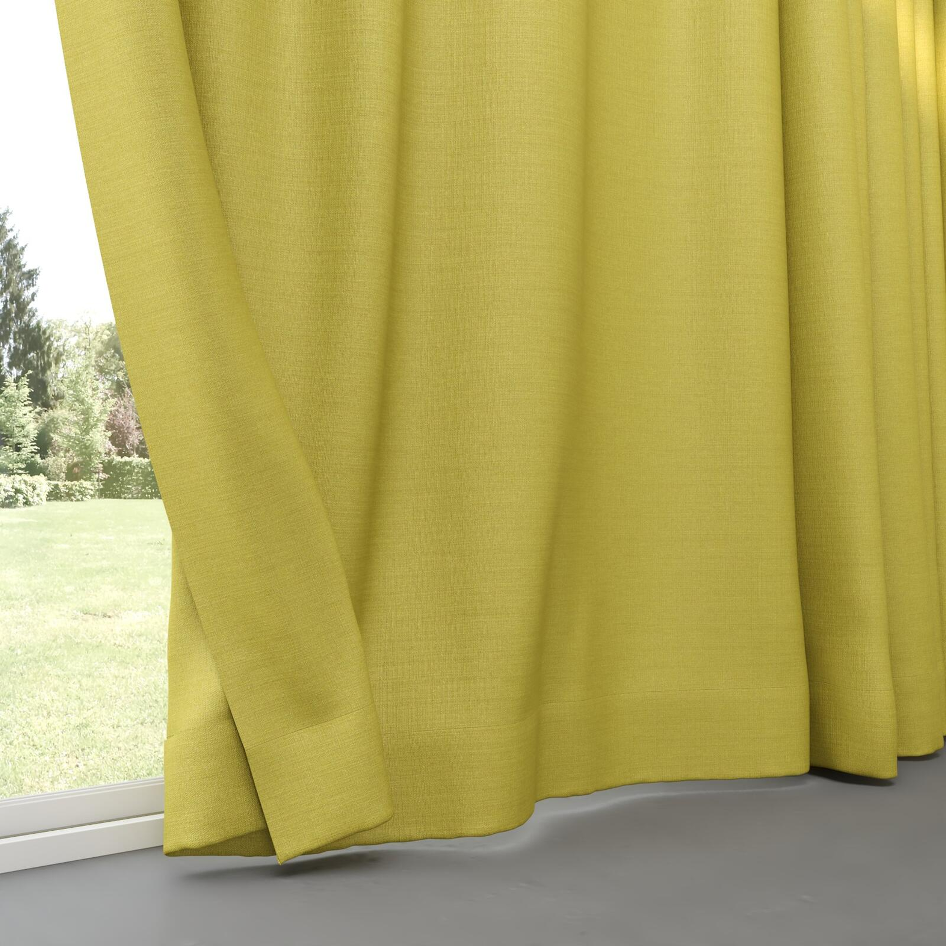 Bottom view of Linex Chartreuse, pinch pleat