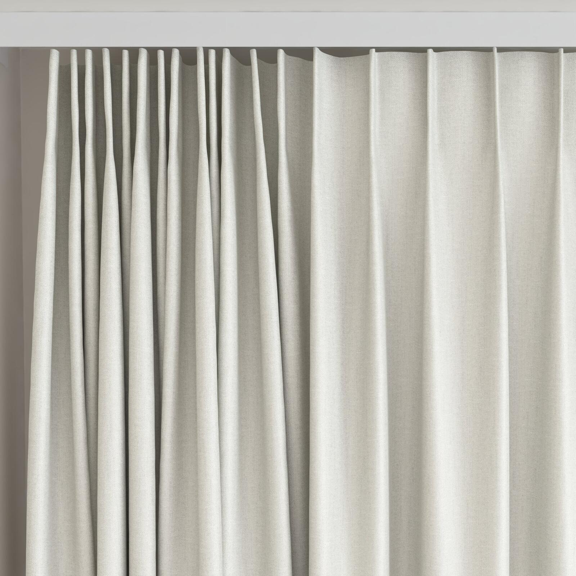 Top view of Excel Limestone, on curtain rail