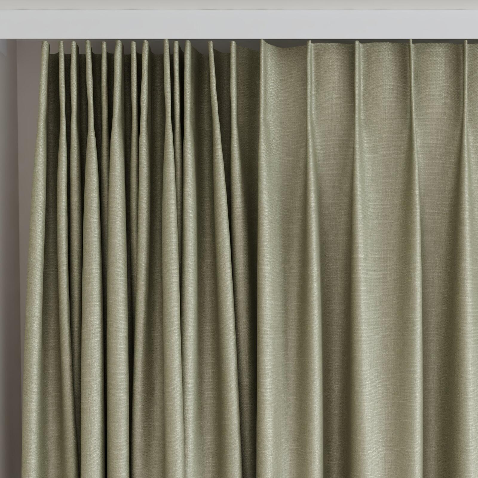 Top view of Soho Tundra, on curtain rail