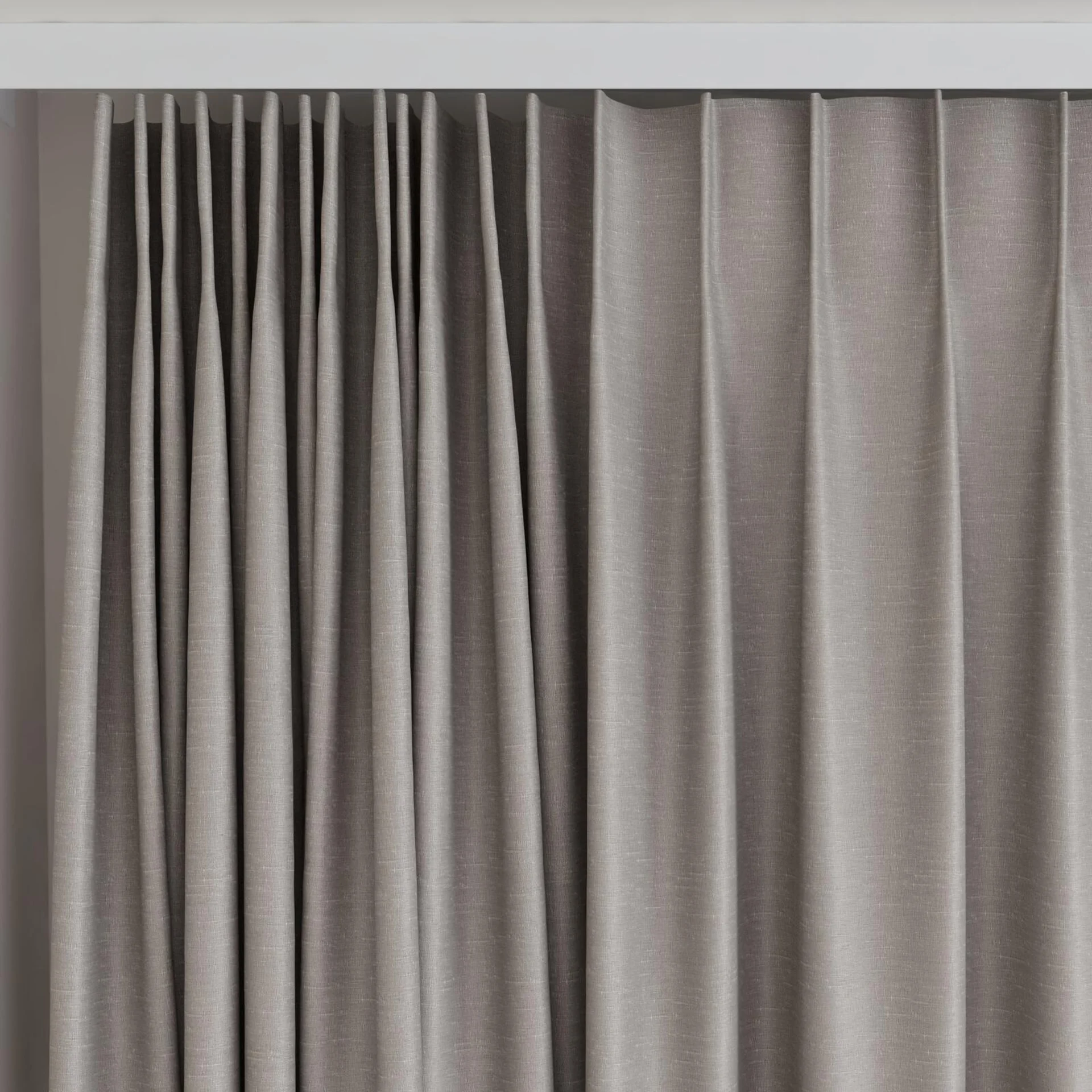 Top view of Silk Road Aloy, on curtain rail