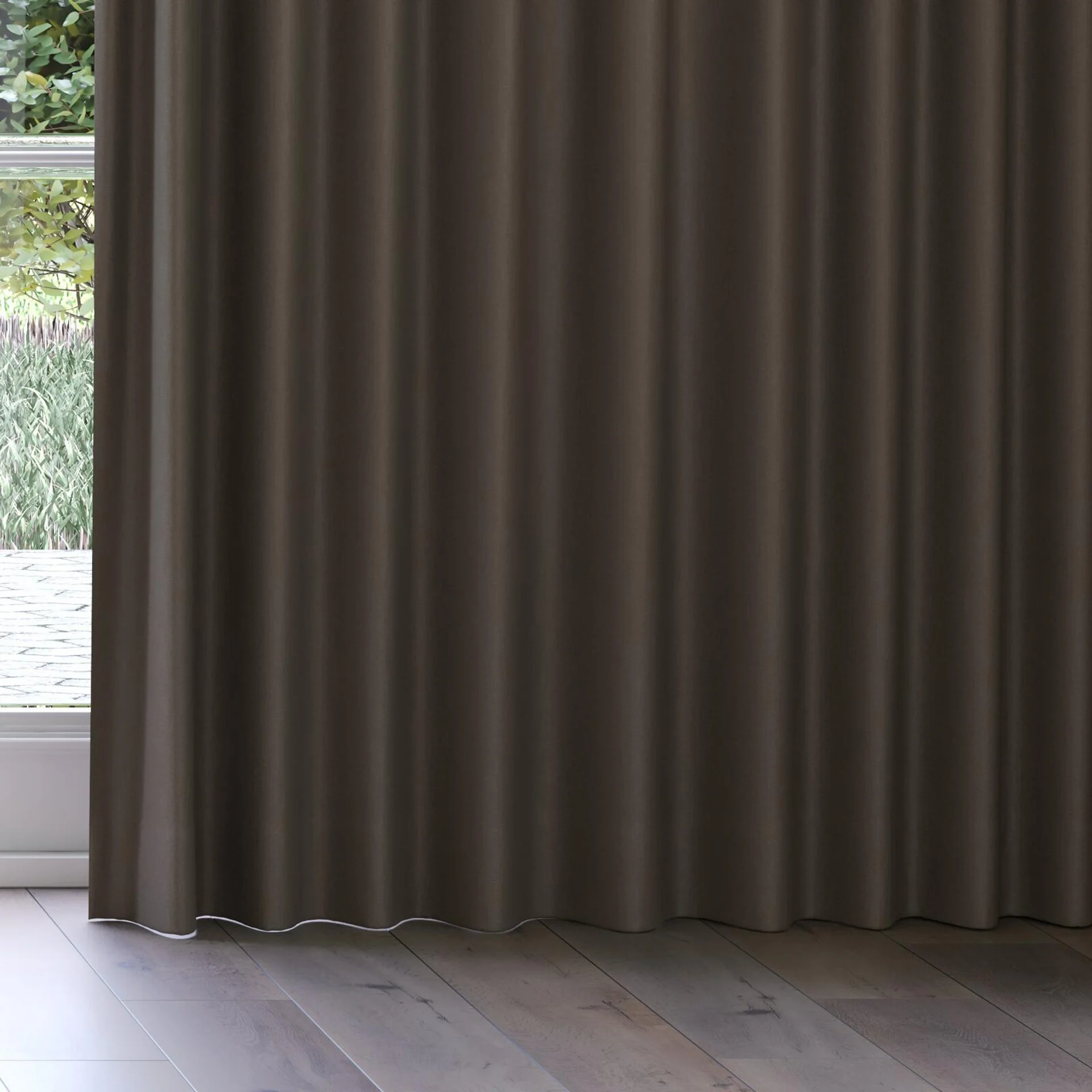 Bottom view of Eternal Husk, on curtain rail