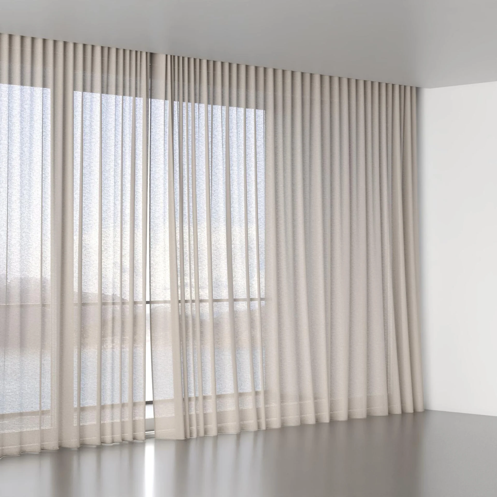 Full view of Shoji Dune 820, wave pleat