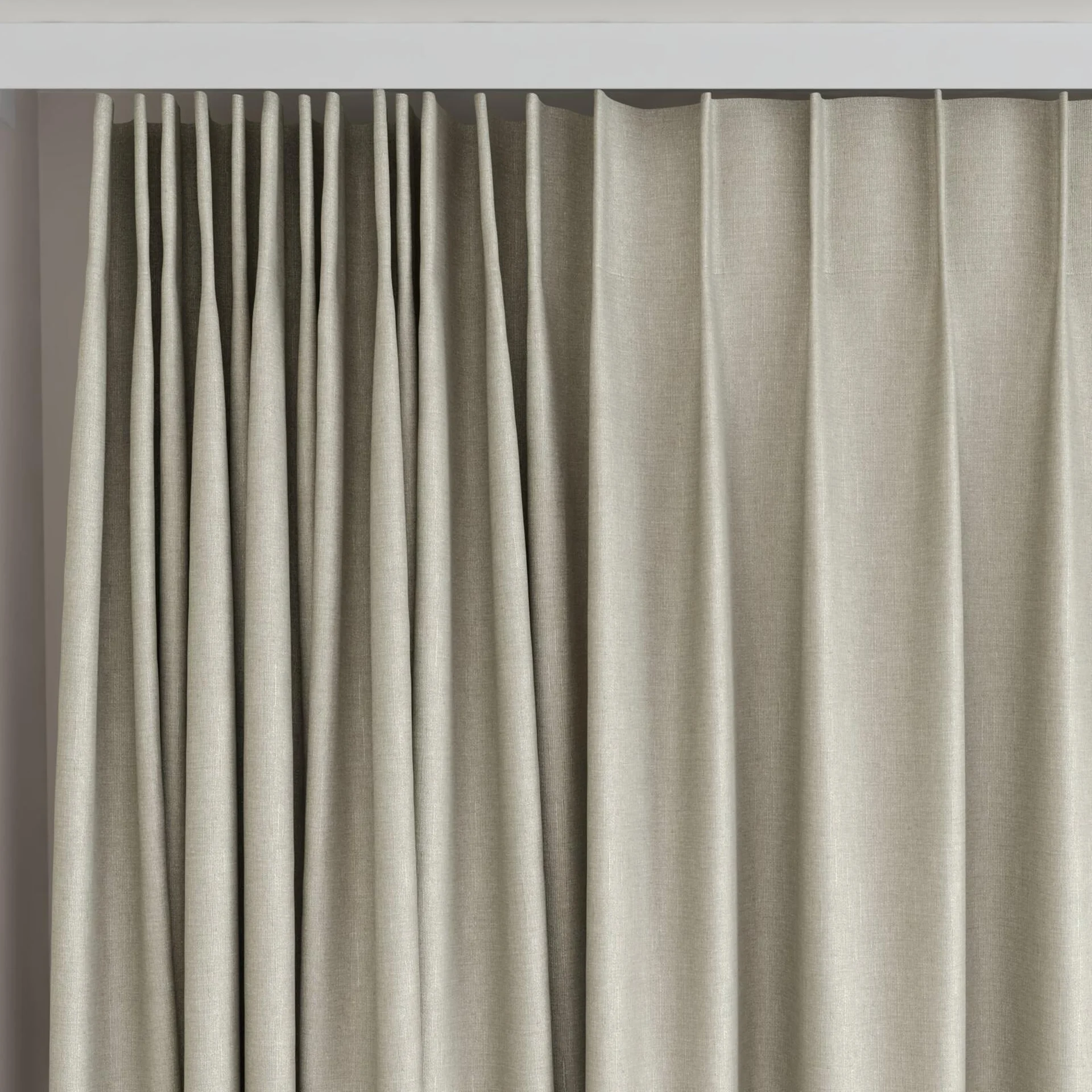 Top view of Bavaria Fossil, on curtain rail