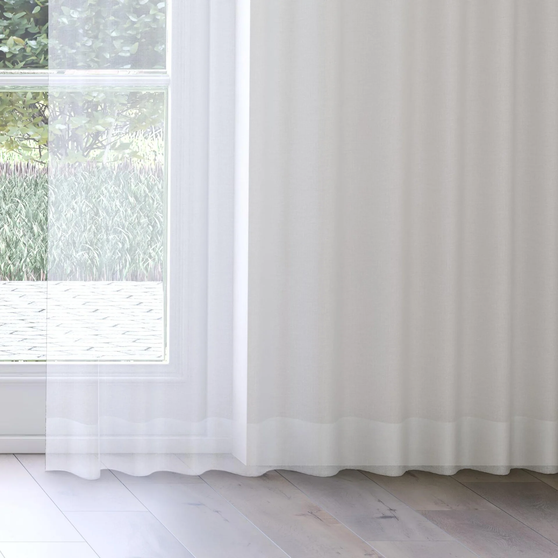 Bottom view of Audiance Swan, on curtain rail