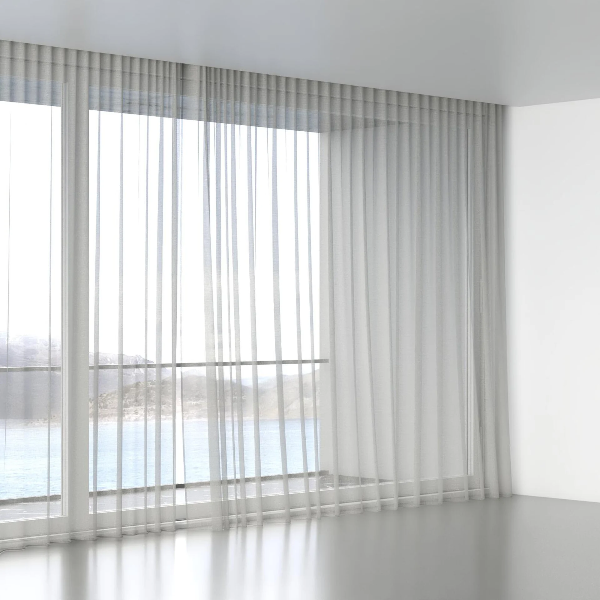 Full view of Radiant Rattan, wave pleat