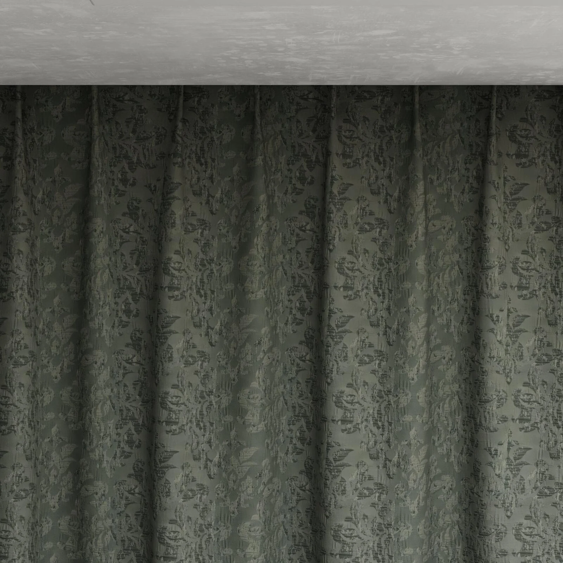 Top view of Objet Charcoal, pinch pleat