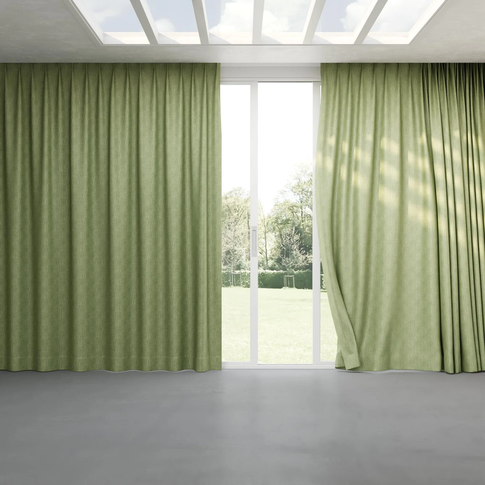 Full view of Trezor Laurel, pinch pleat