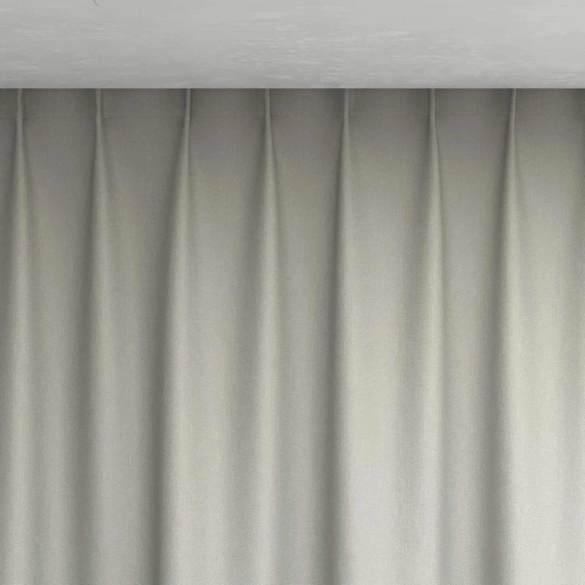 Top view of Excel Silver, pinch pleat