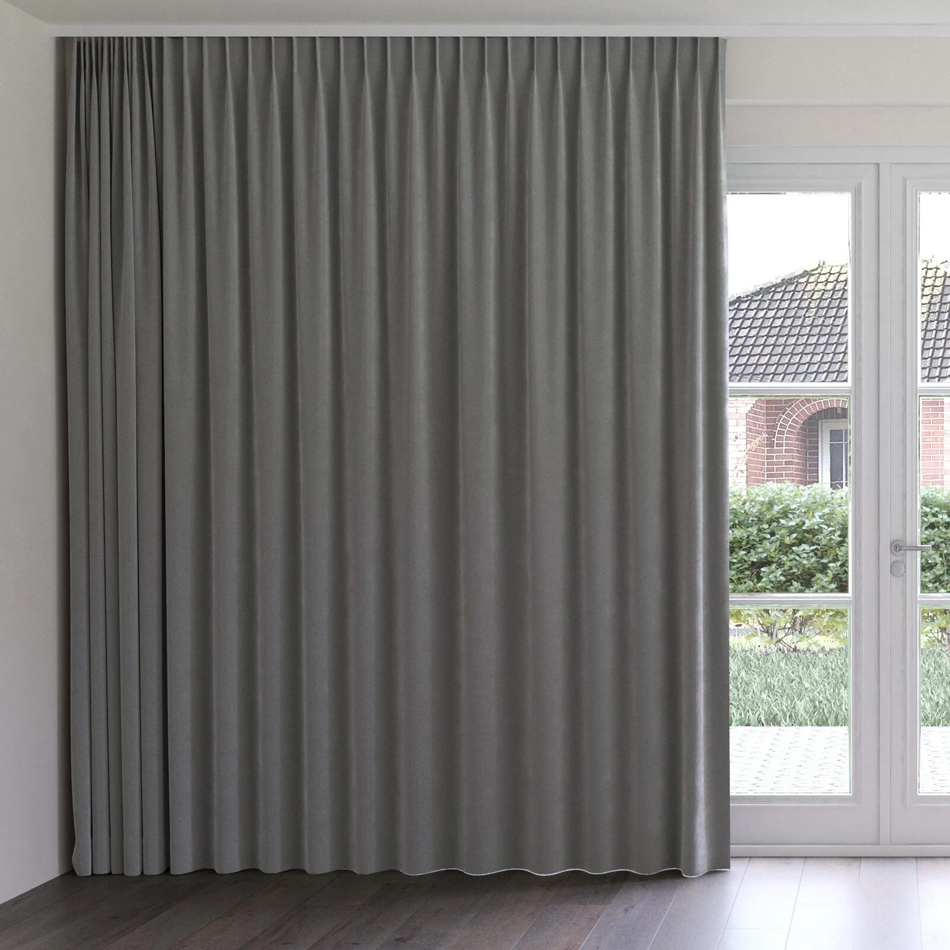 Front view of Verbier Otter, on curtain rail