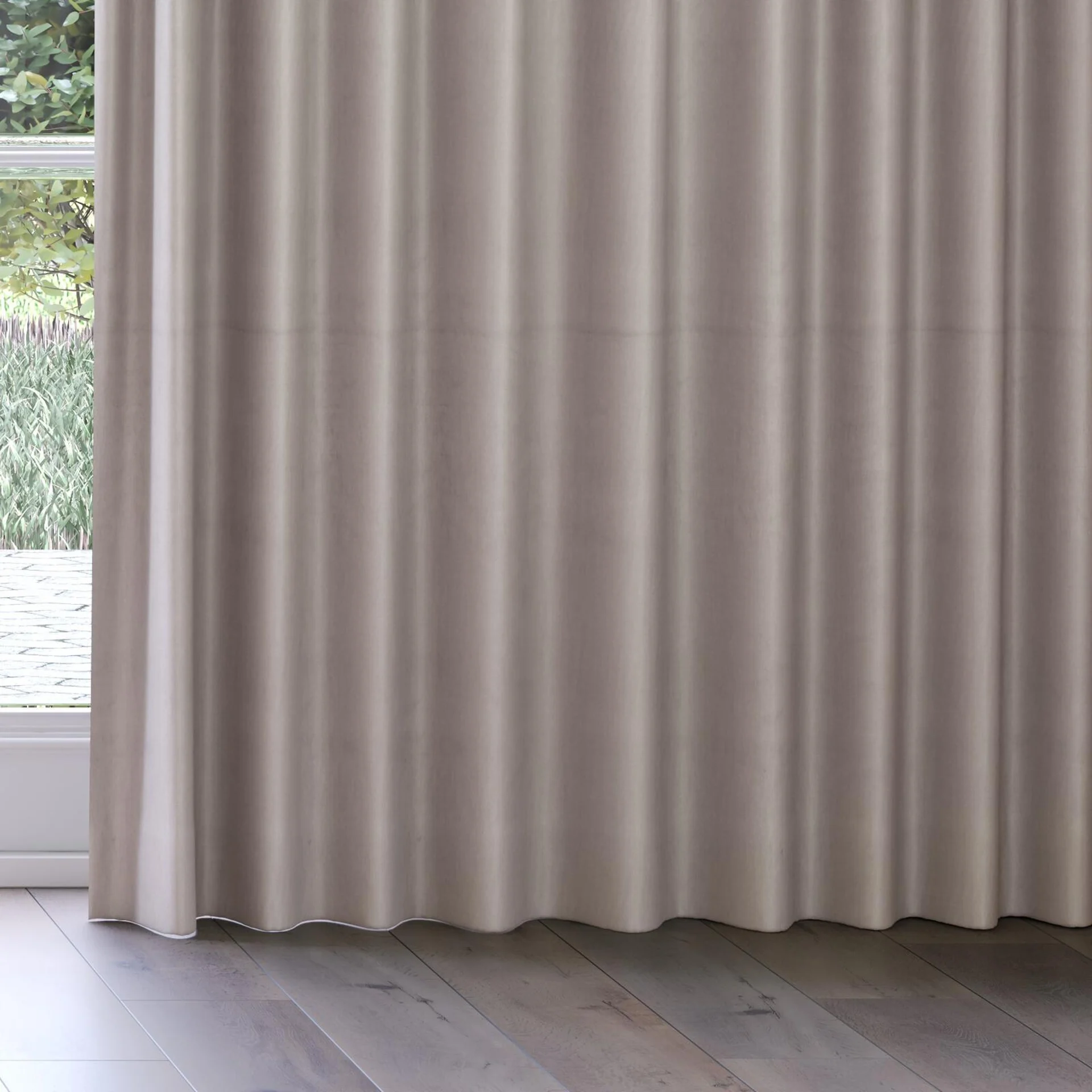 Bottom view of Warlock Slate, on curtain rail