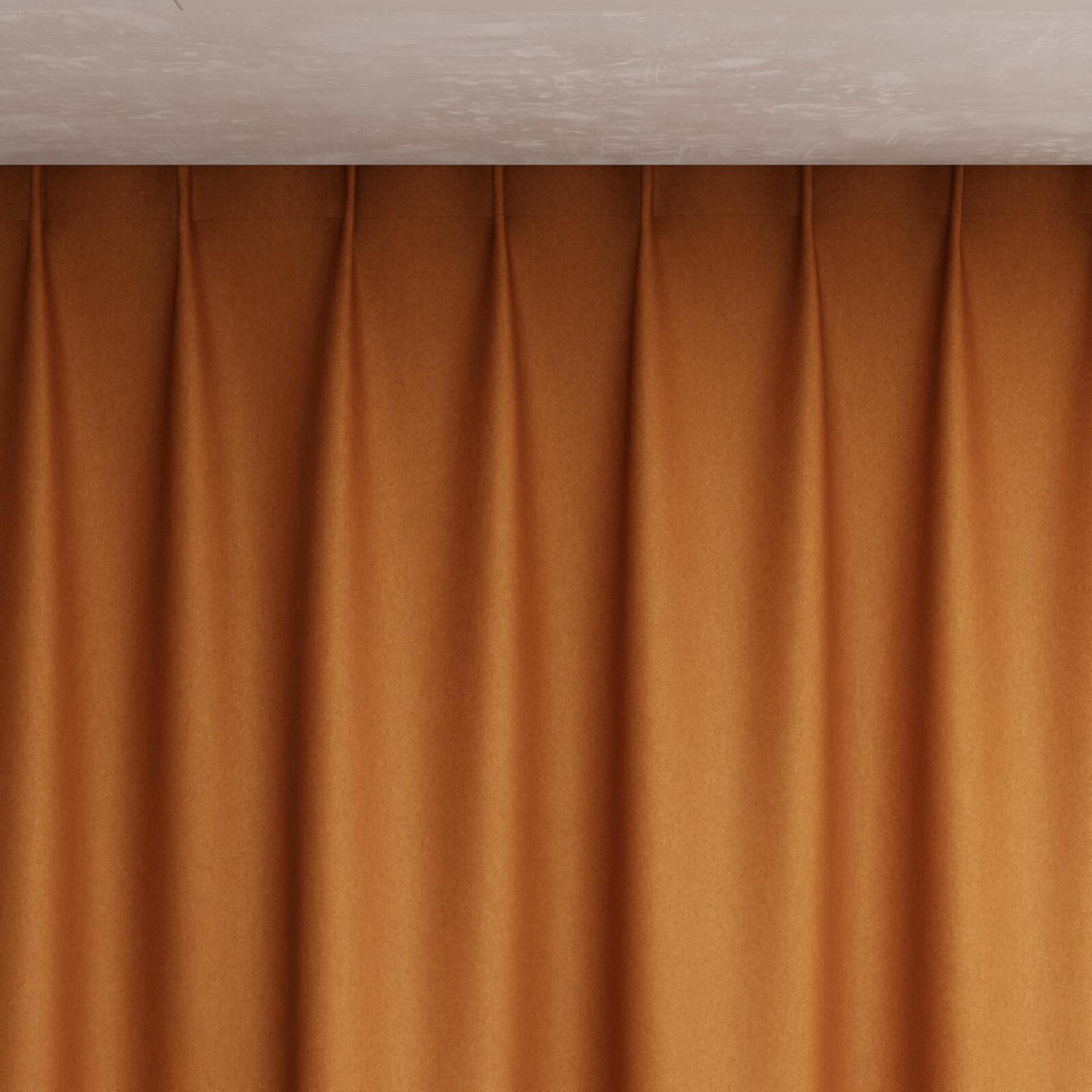 Top view of Woolly/Woolen Marmalade, pinch pleat