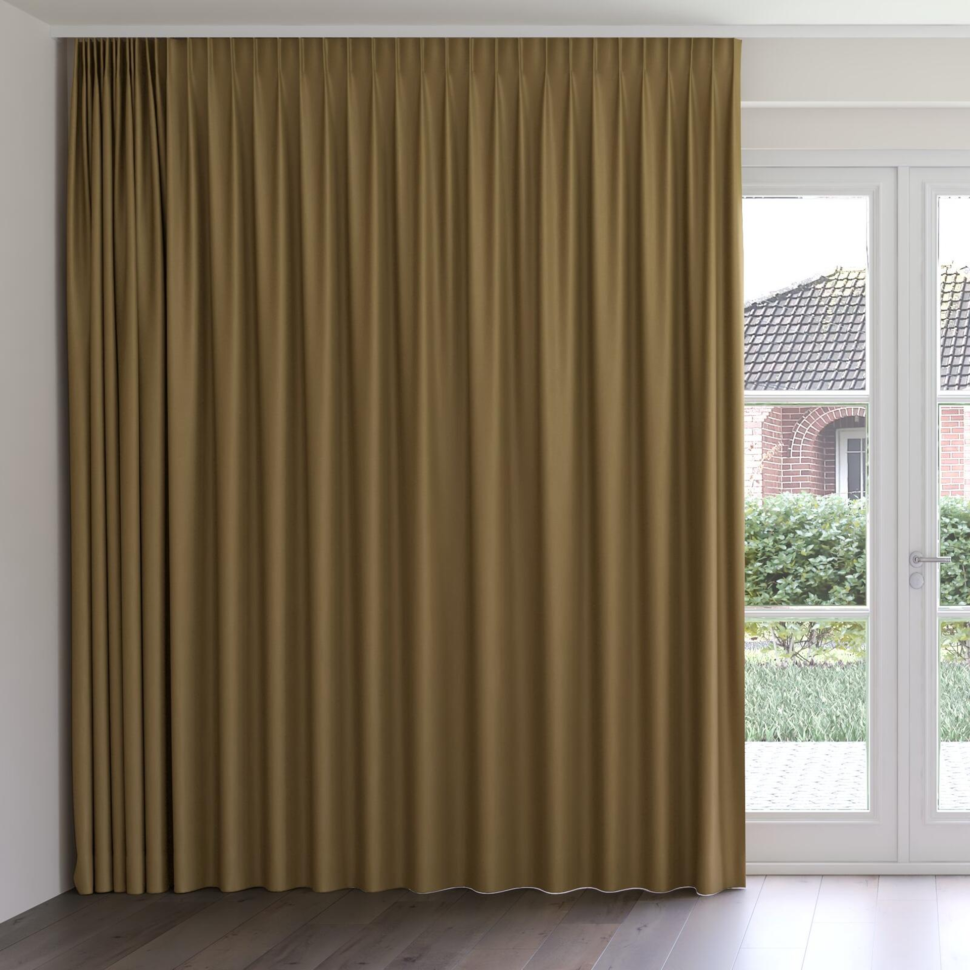 Front view of Atelier Ochre, on curtain rail