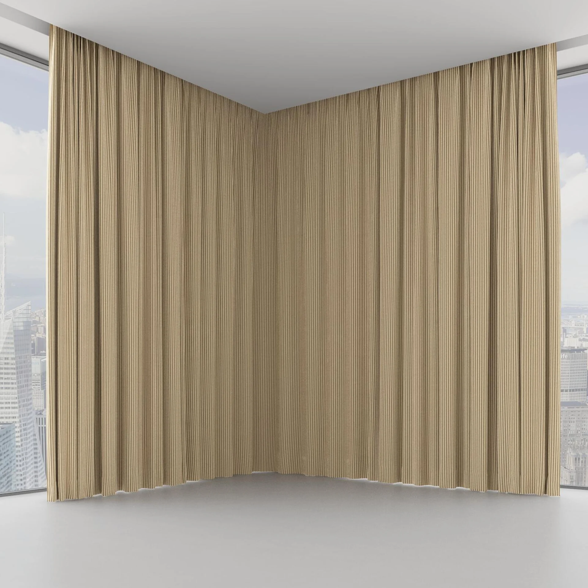 Front view of Embrace Biscoff, on hidden rail