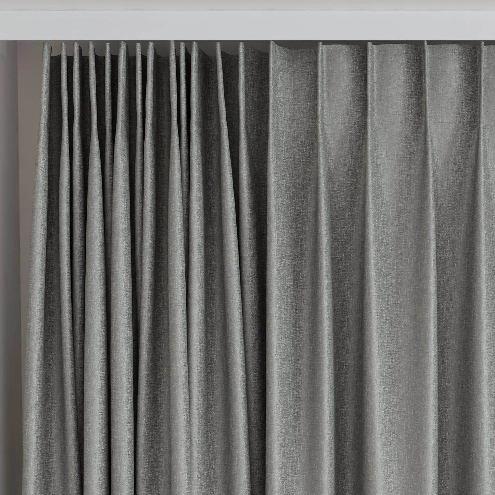 Top view of Rewind Fossil, on curtain rail