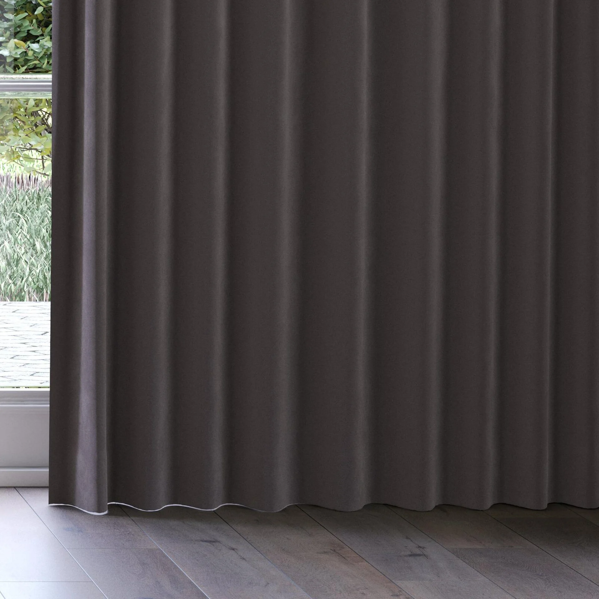 Bottom view of Verbier Bark, on curtain rail