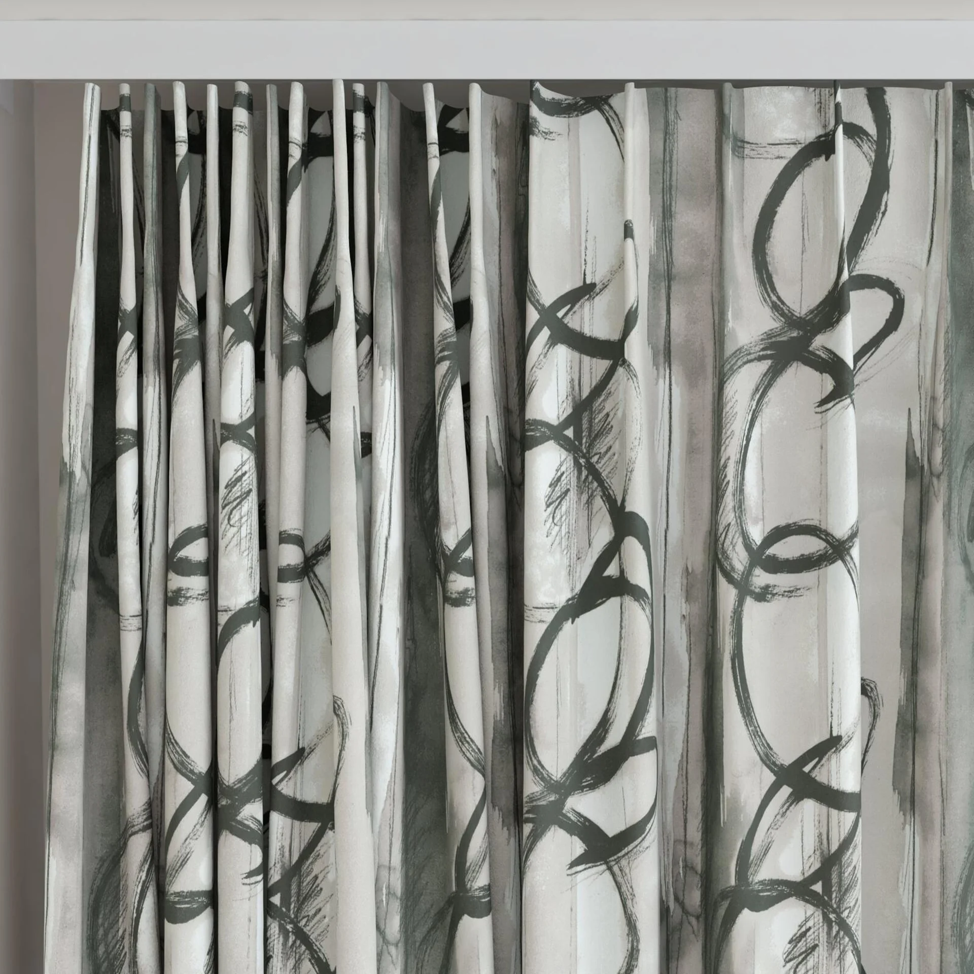 Top view of Jedi Metal, on curtain rail