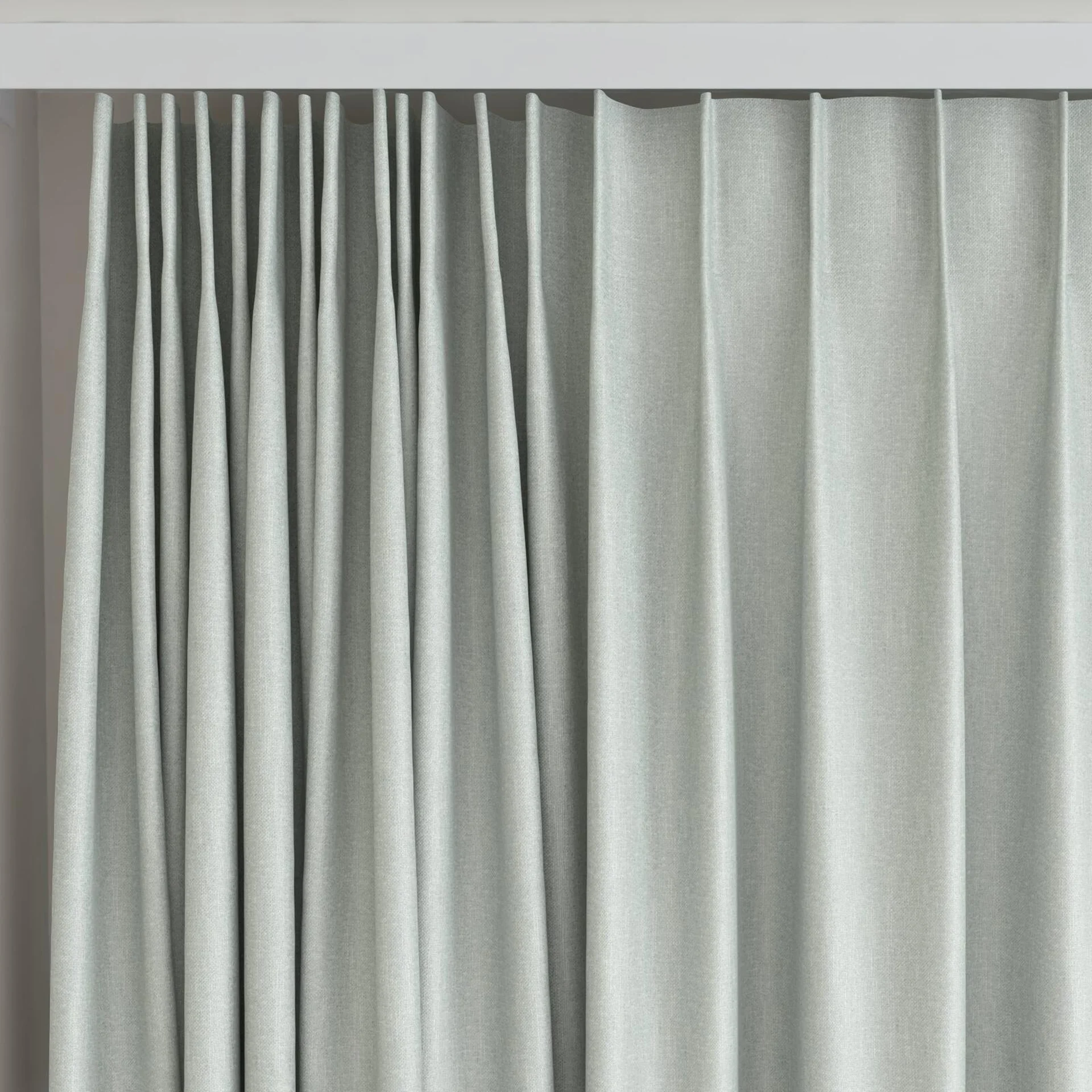 Top view of Excel Fog, on curtain rail