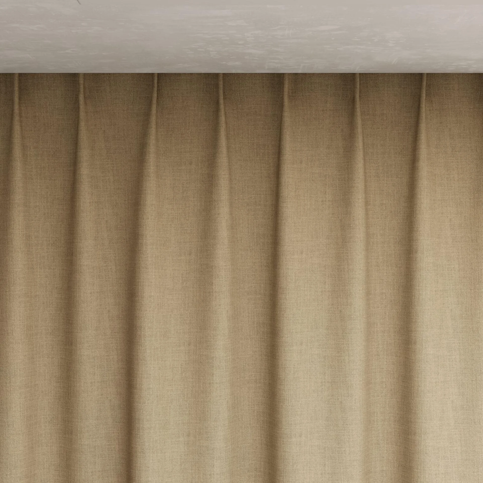 Top view of Mauritius Jute, pinch pleat