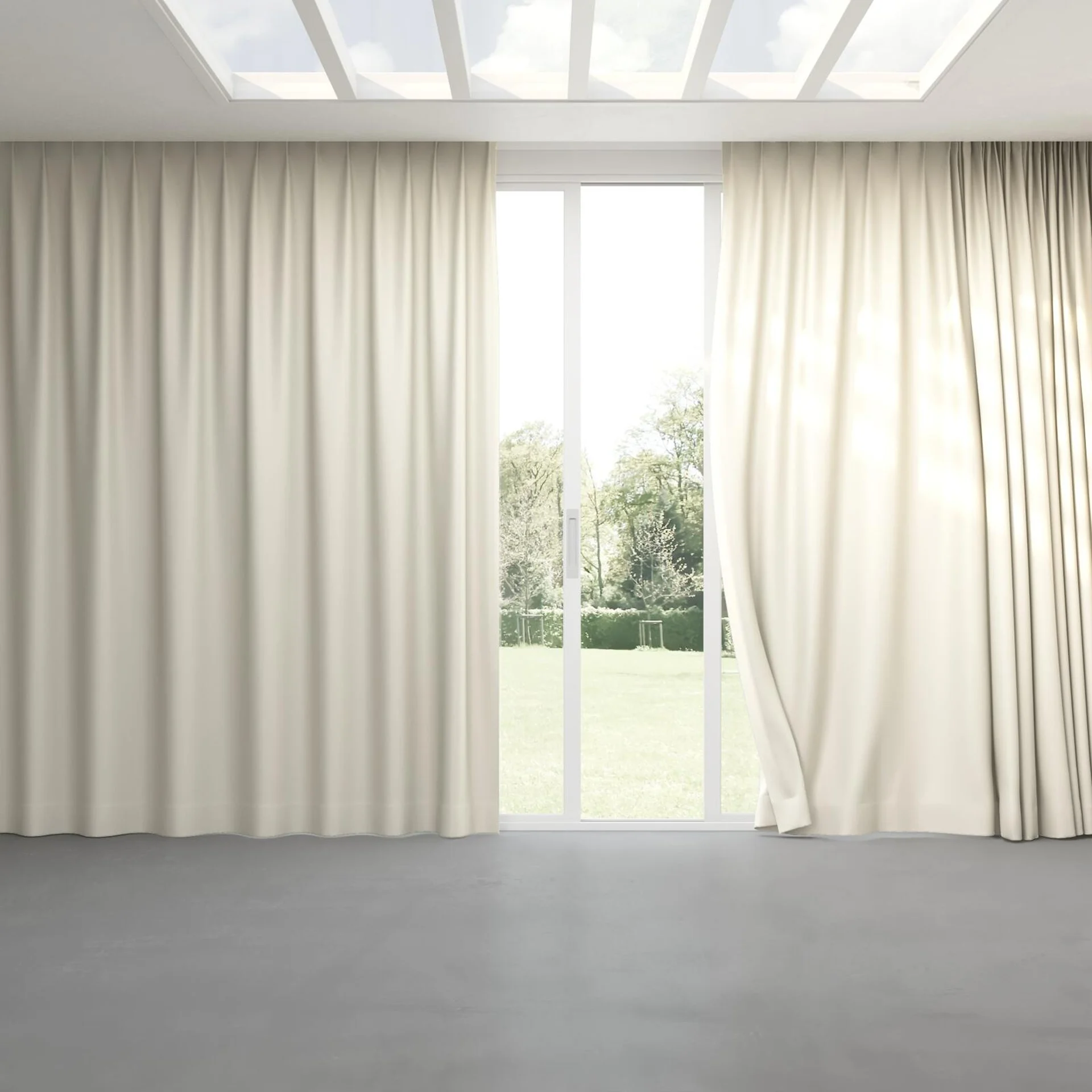 Full view of Soho Chalk-No Teflon, pinch pleat
