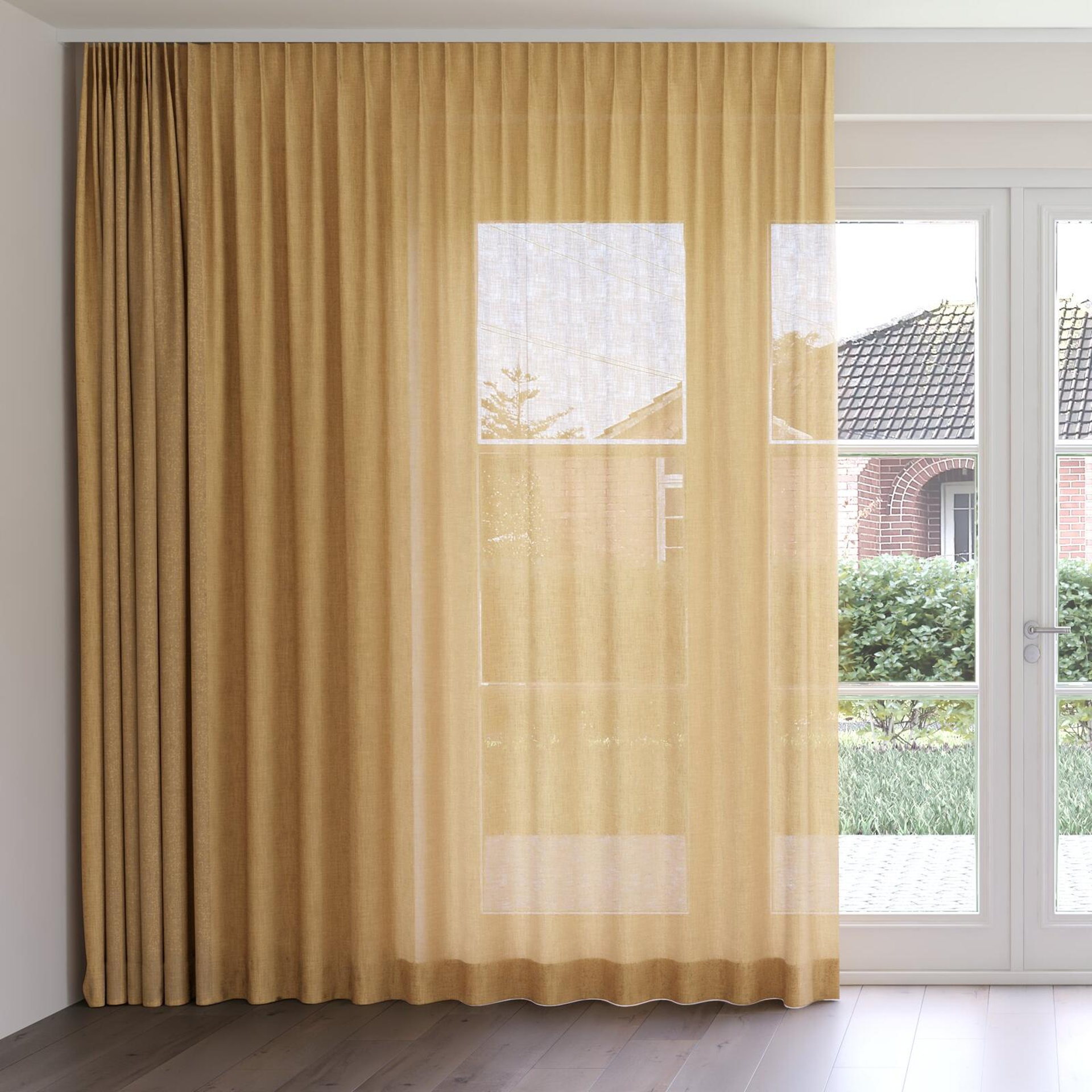Front view of Motion Gold, on curtain rail