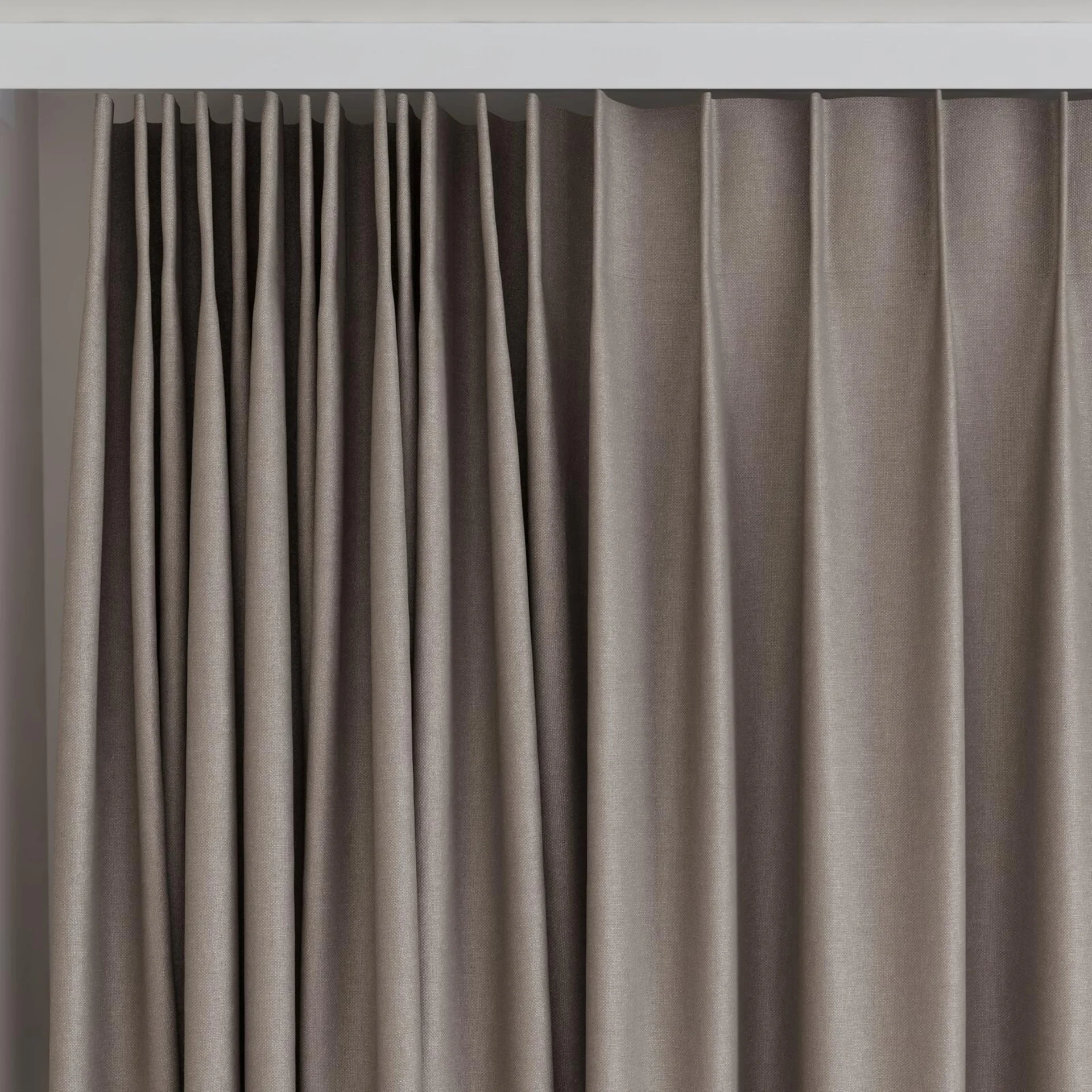 Top view of Brugge Mushroom, on curtain rail