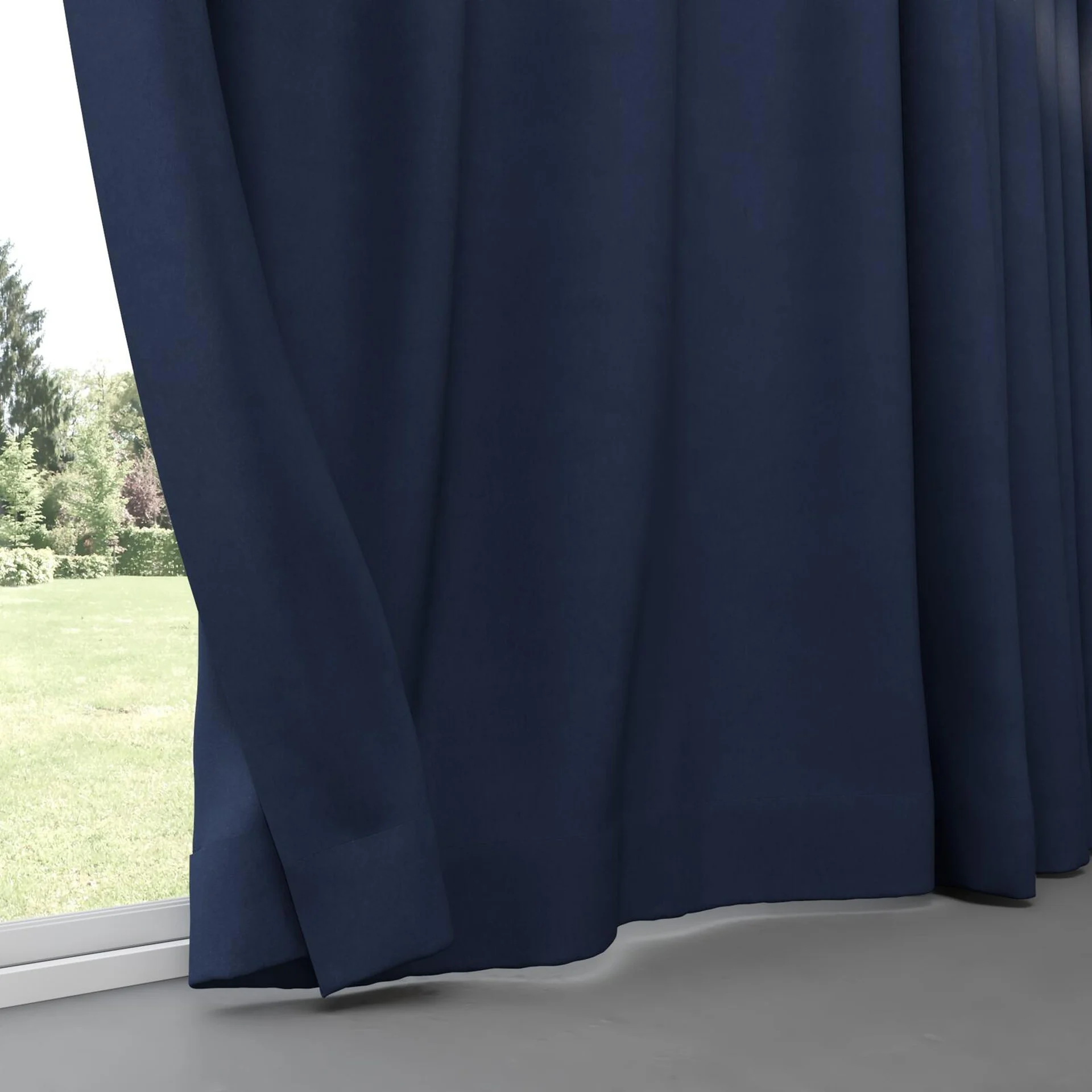 Bottom view of Lech Denim, pinch pleat