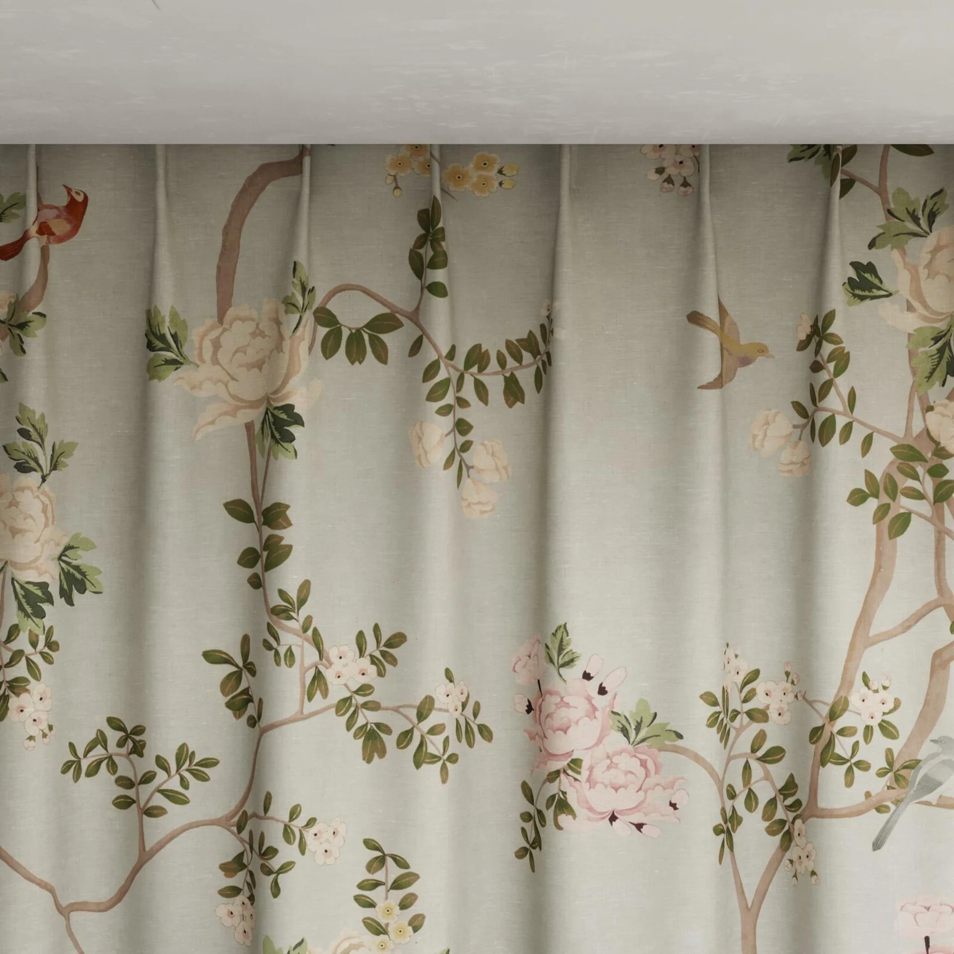 Top view of Sakura Duckegg, pinch pleat